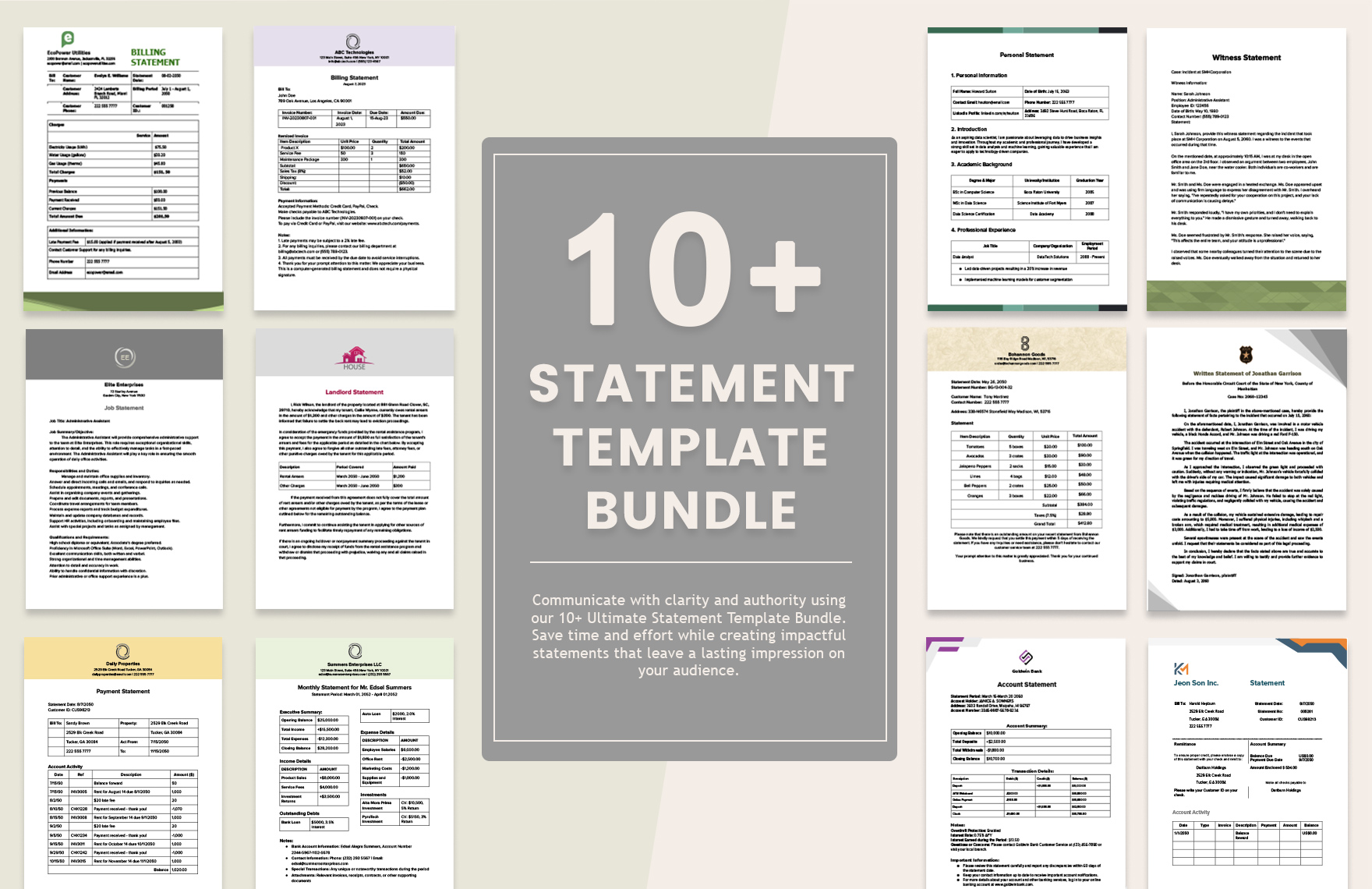 Net Worth Statement Template In Word PDF Google Docs Download