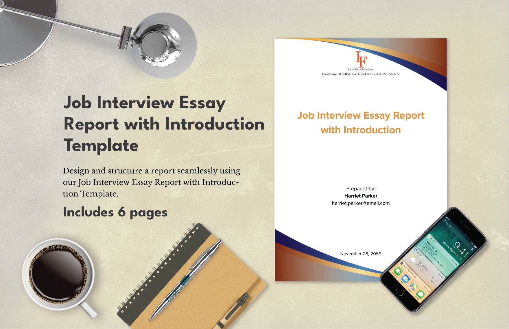 Job Interview Essay Report with Introduction Template