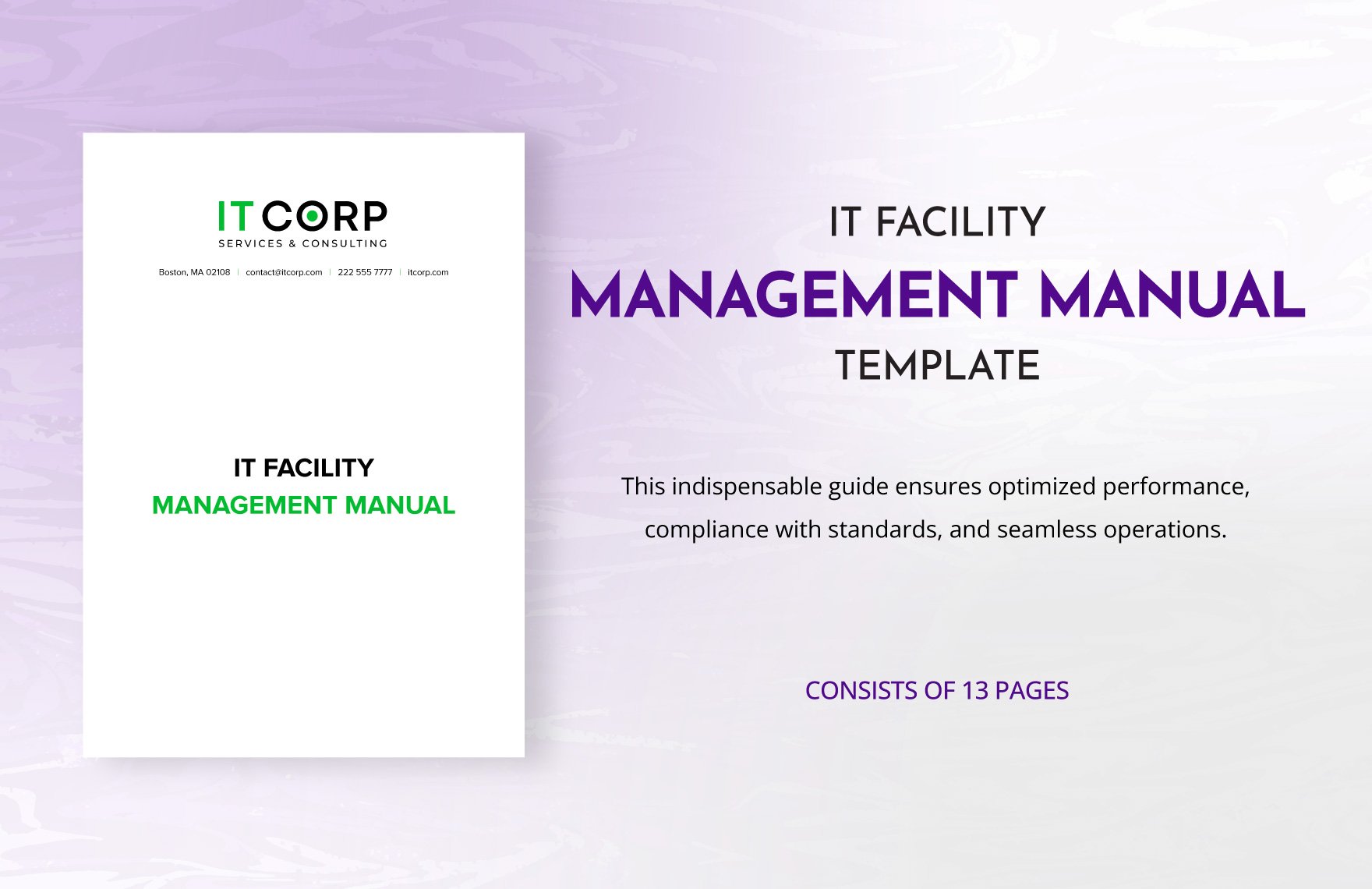 IT Facility Management Manual Template