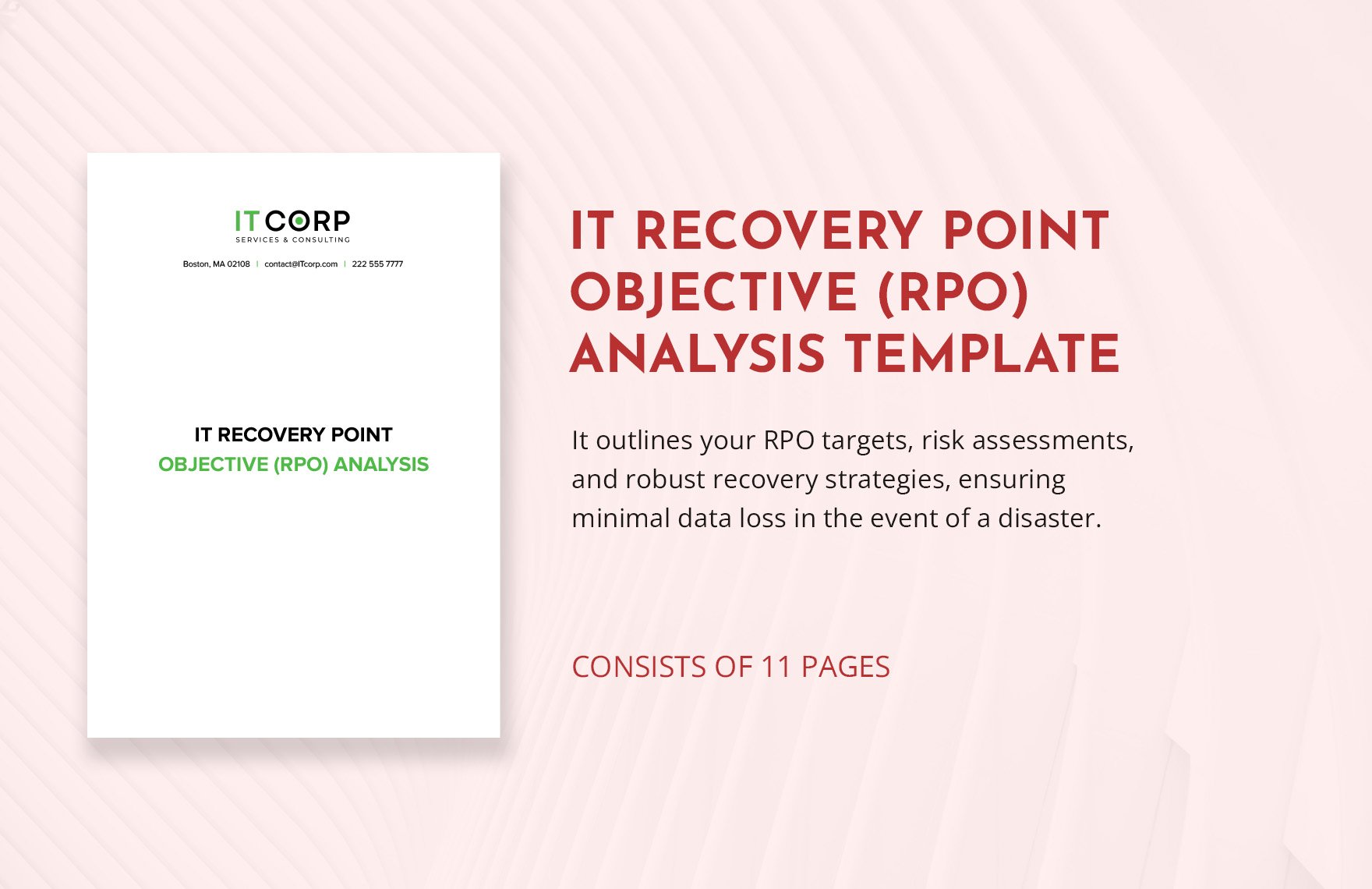IT Recovery Point Objective (RPO) Analysis Template