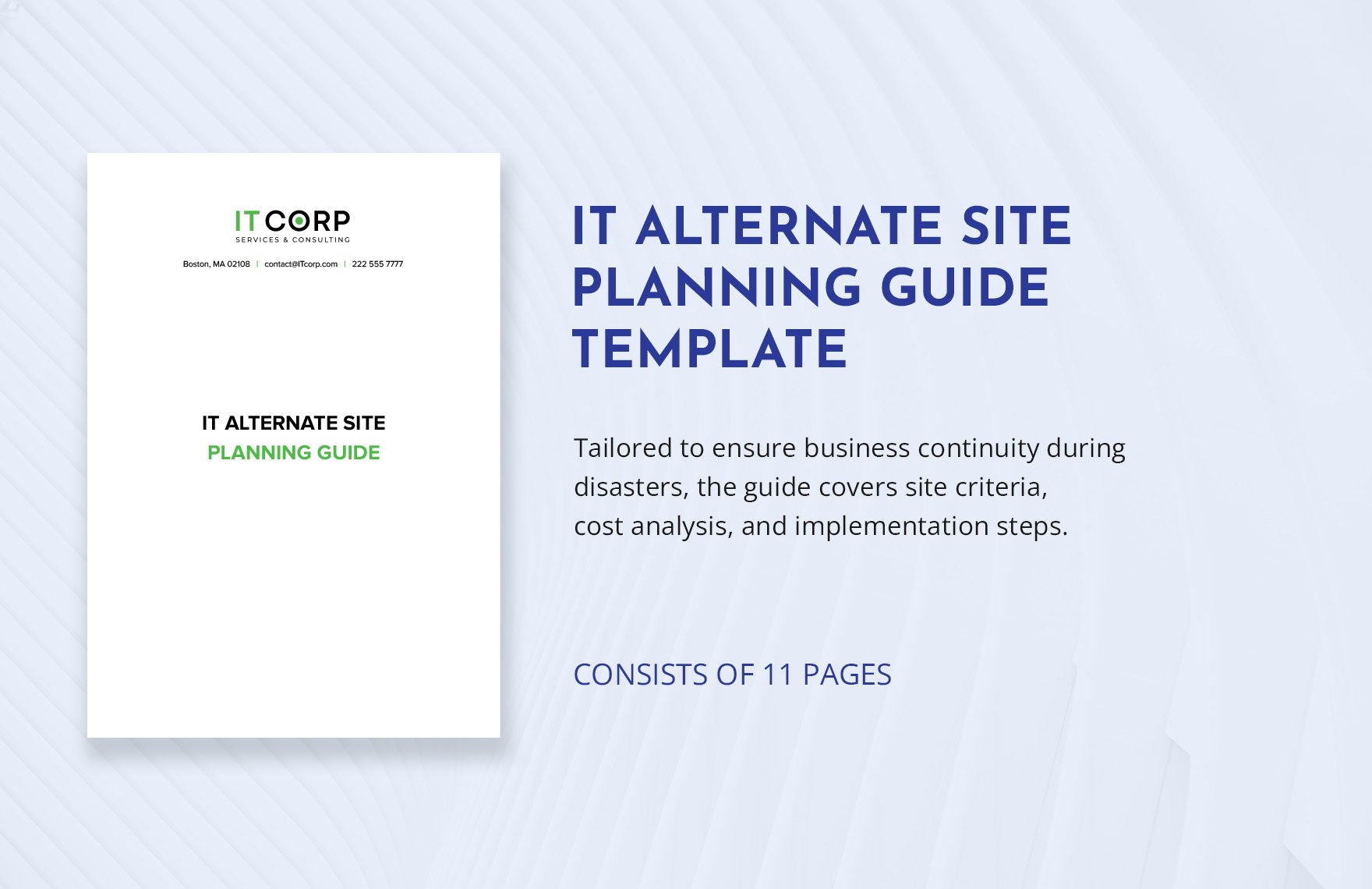 IT Alternate Site Planning Guide Template