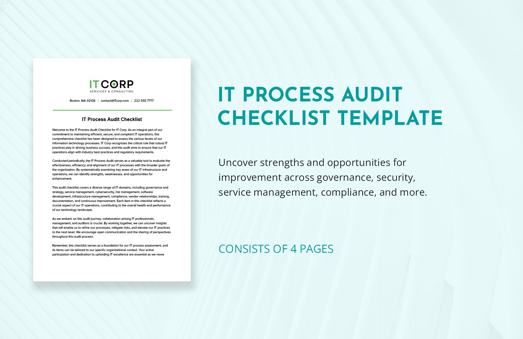 IT Process Audit Checklist Template
