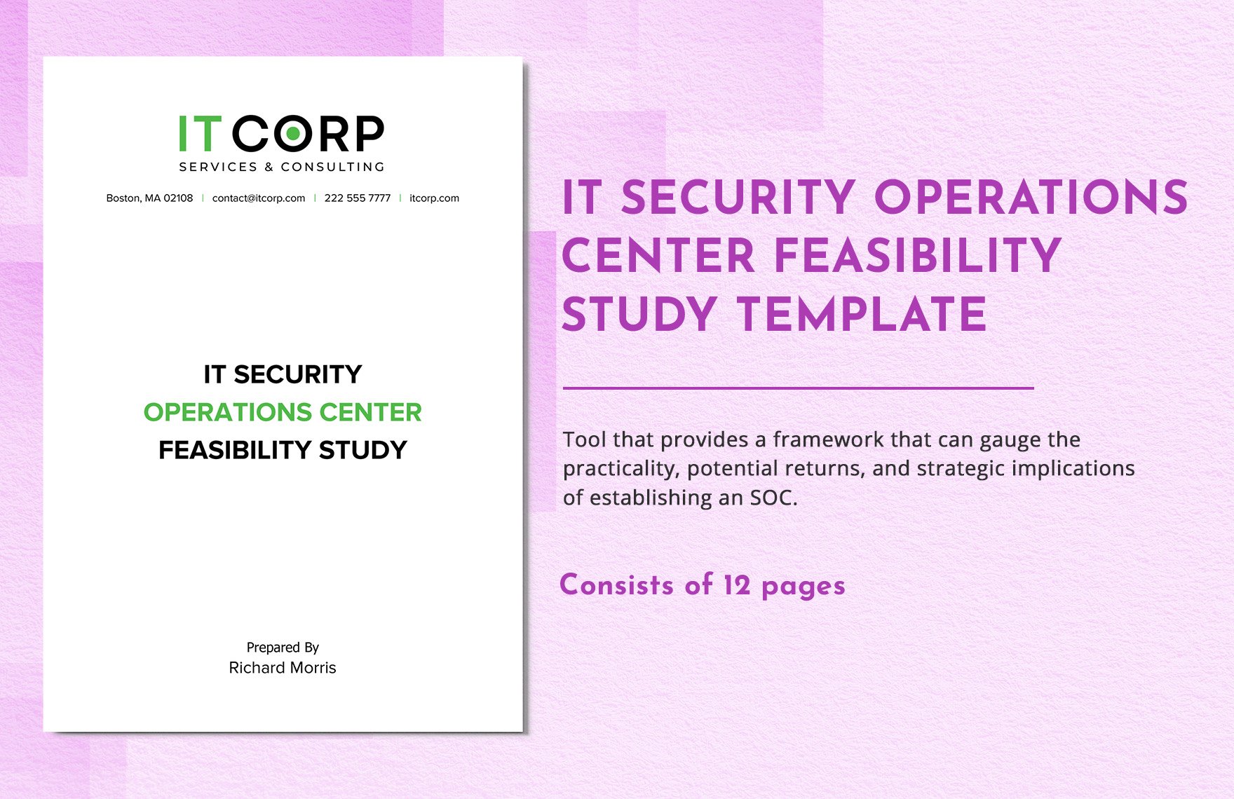 IT Security Operations Center Feasibility Study Template