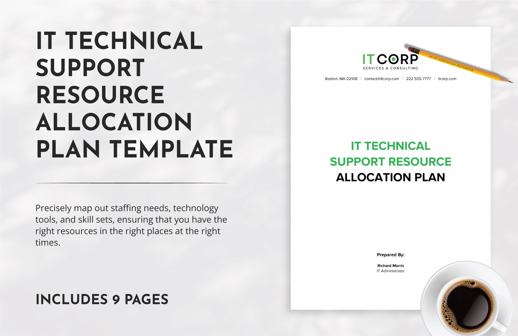 IT Technical Support Resource Allocation Plan Template