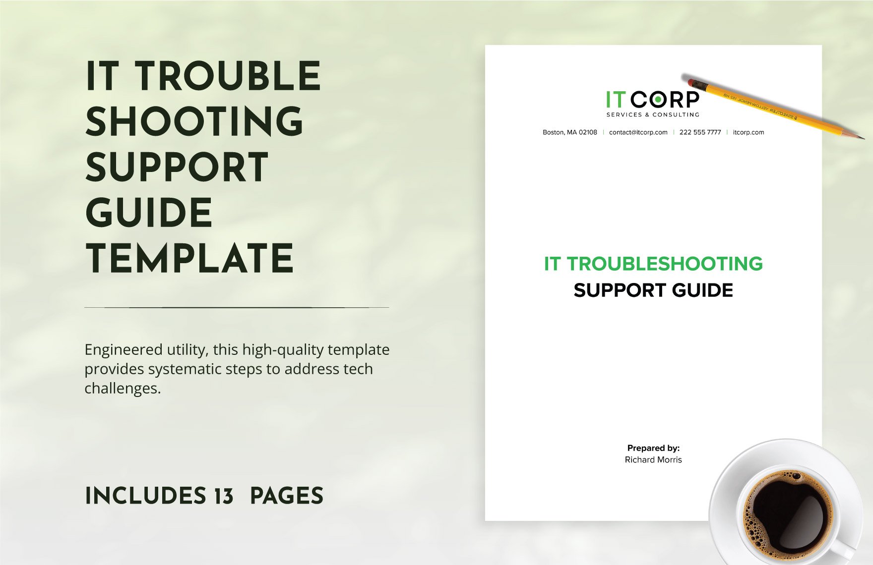 IT Troubleshooting Support Guide Template