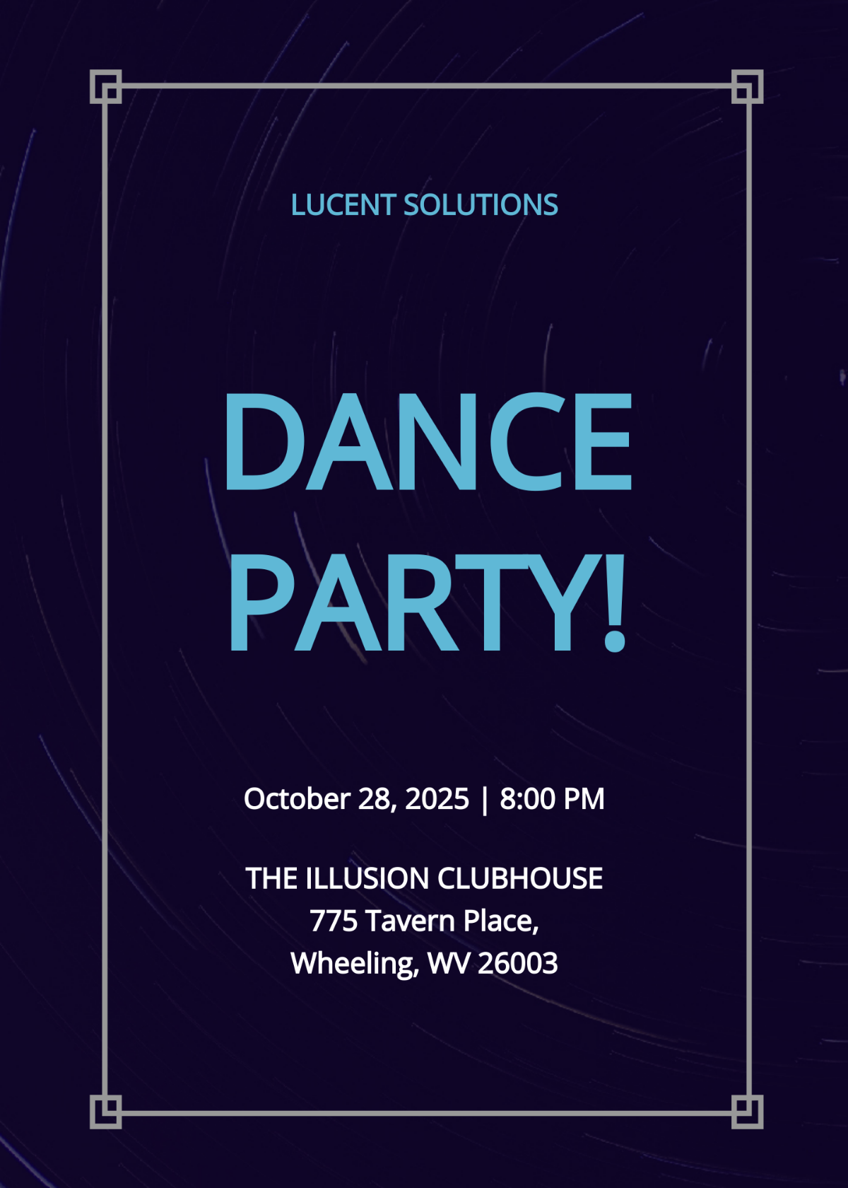 Free Dance Party Invitation Template