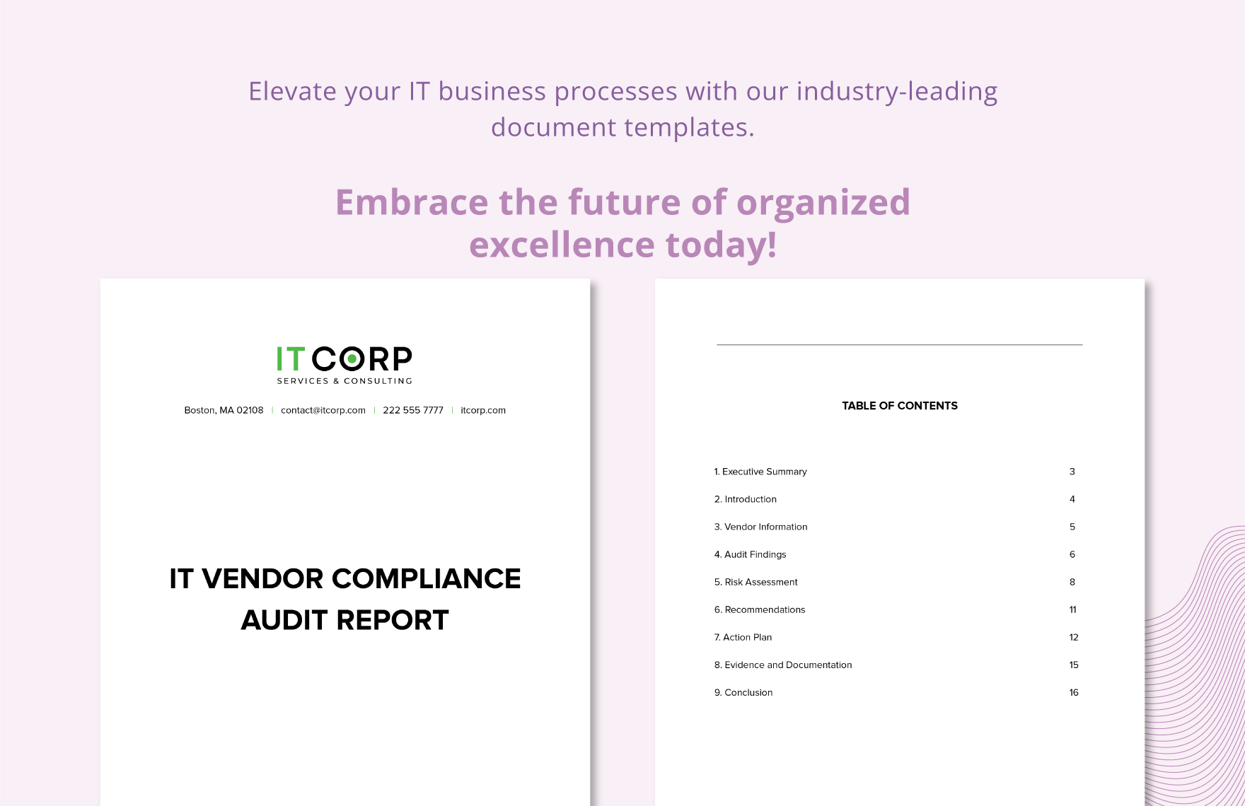 IT Vendor Compliance Audit Report Template