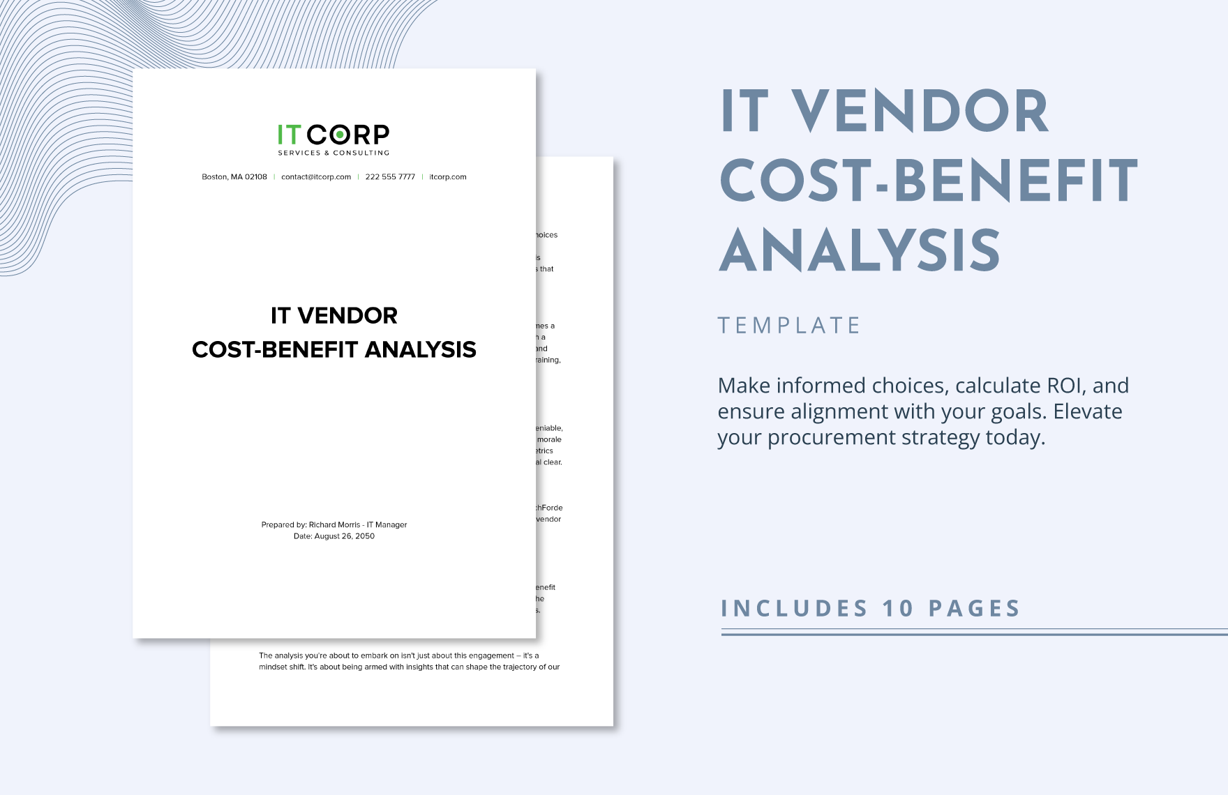 IT Vendor Cost-Benefit Analysis Template