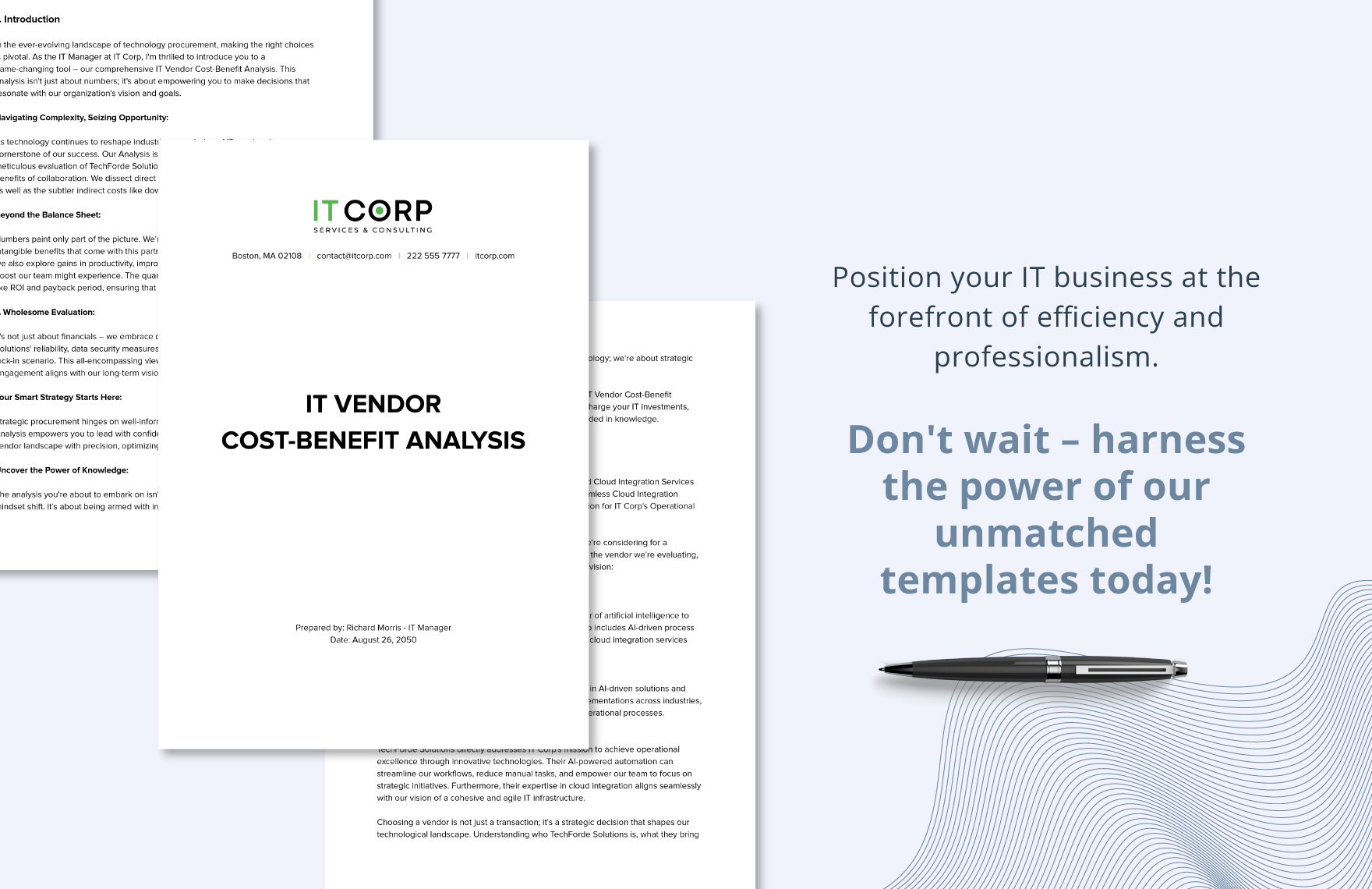 IT Vendor Cost-Benefit Analysis Template