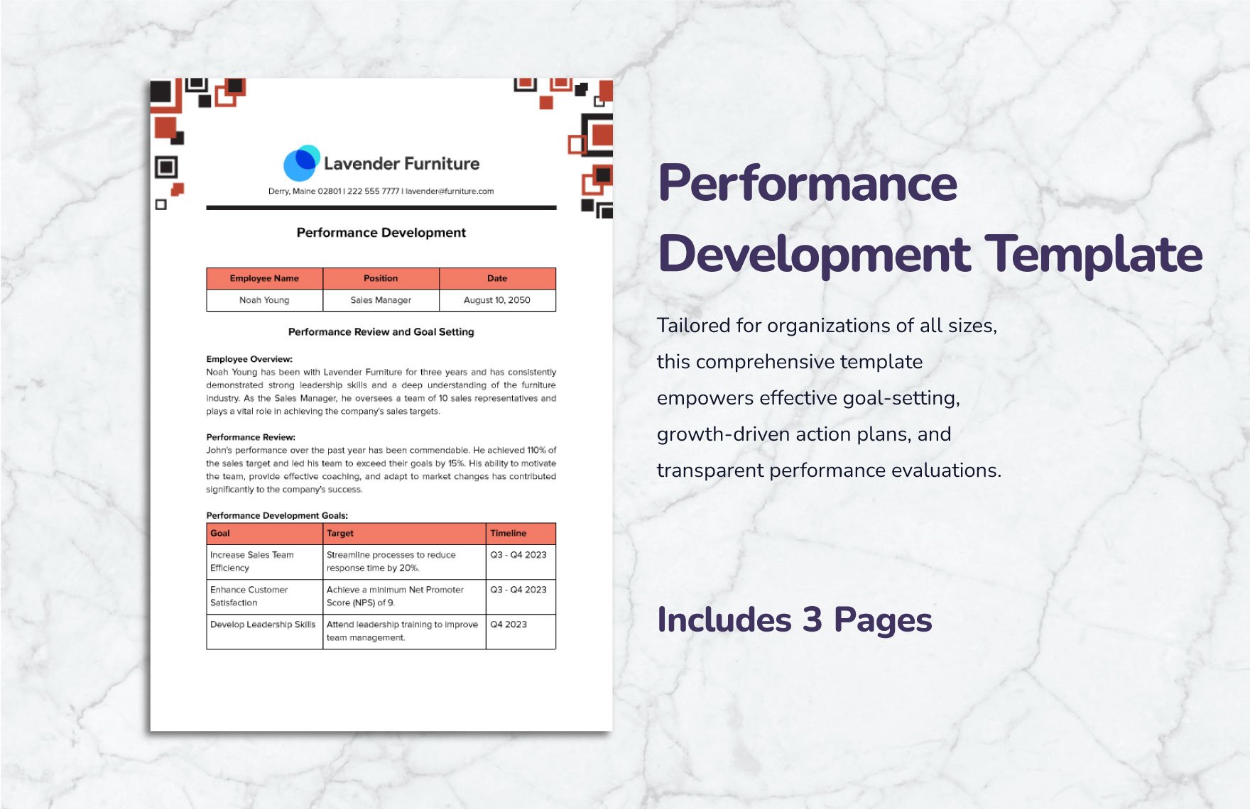 Performance Development Template
