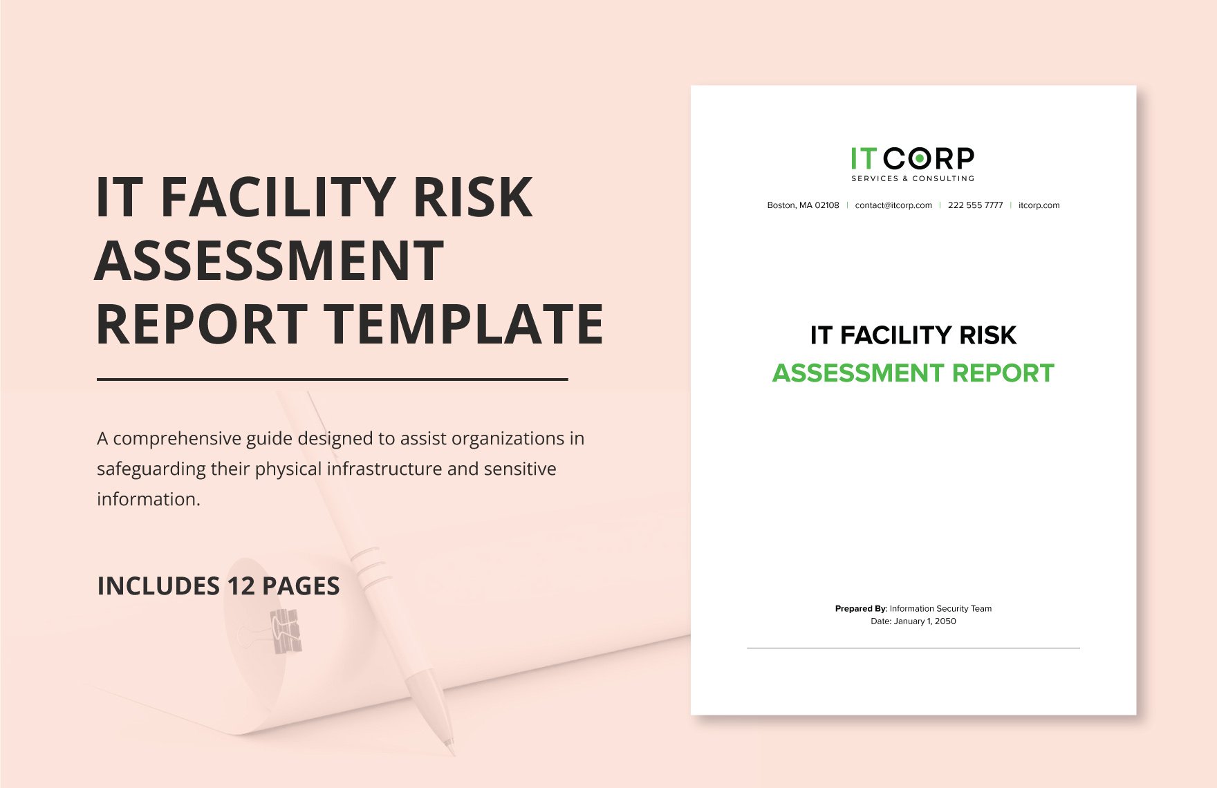 IT Facility Risk Assessment Report Template