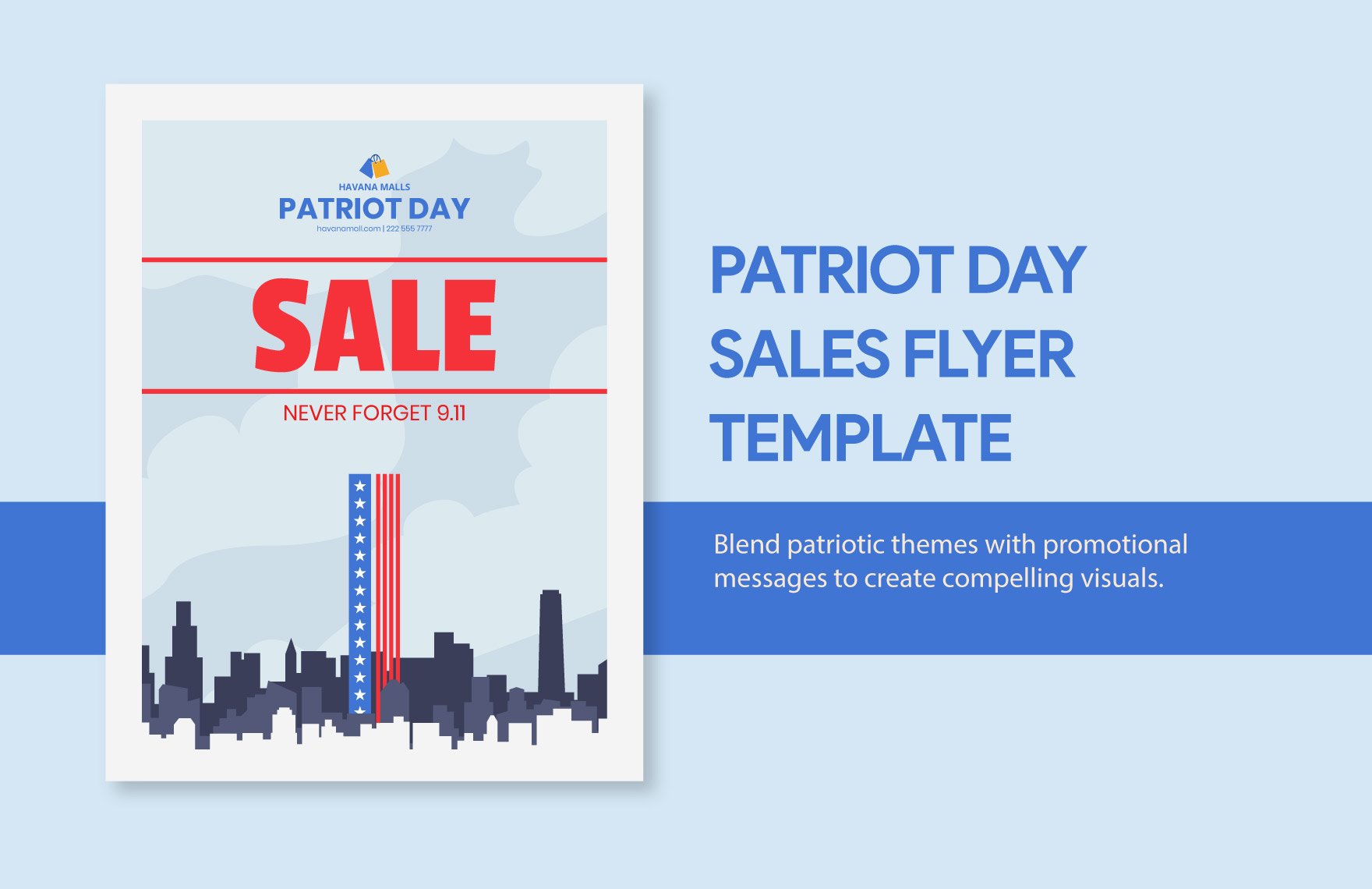 Free Patriot Day Sales Flyer Template in Illustrator, PSD, PNG