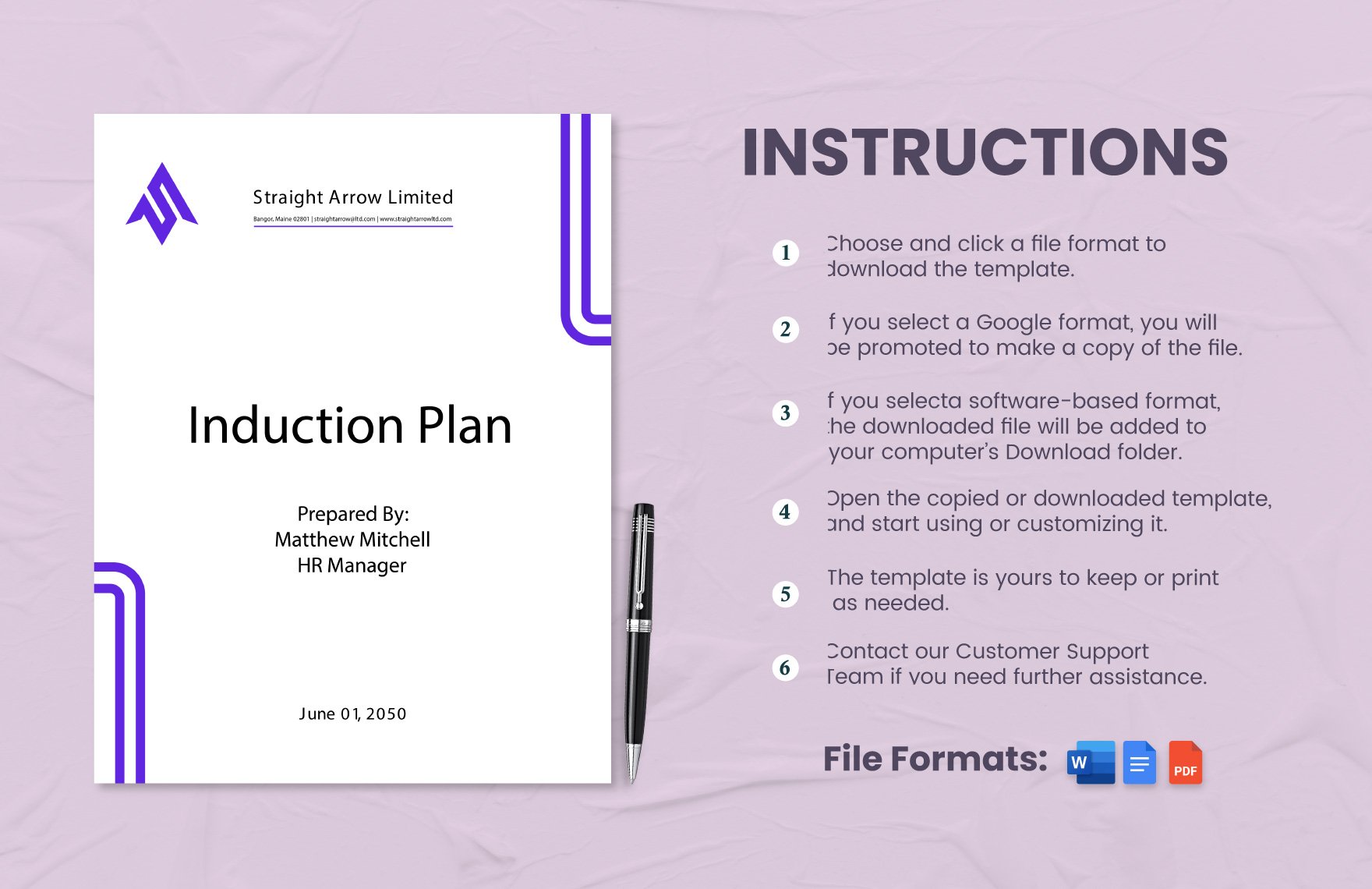Sample Induction Plan Template