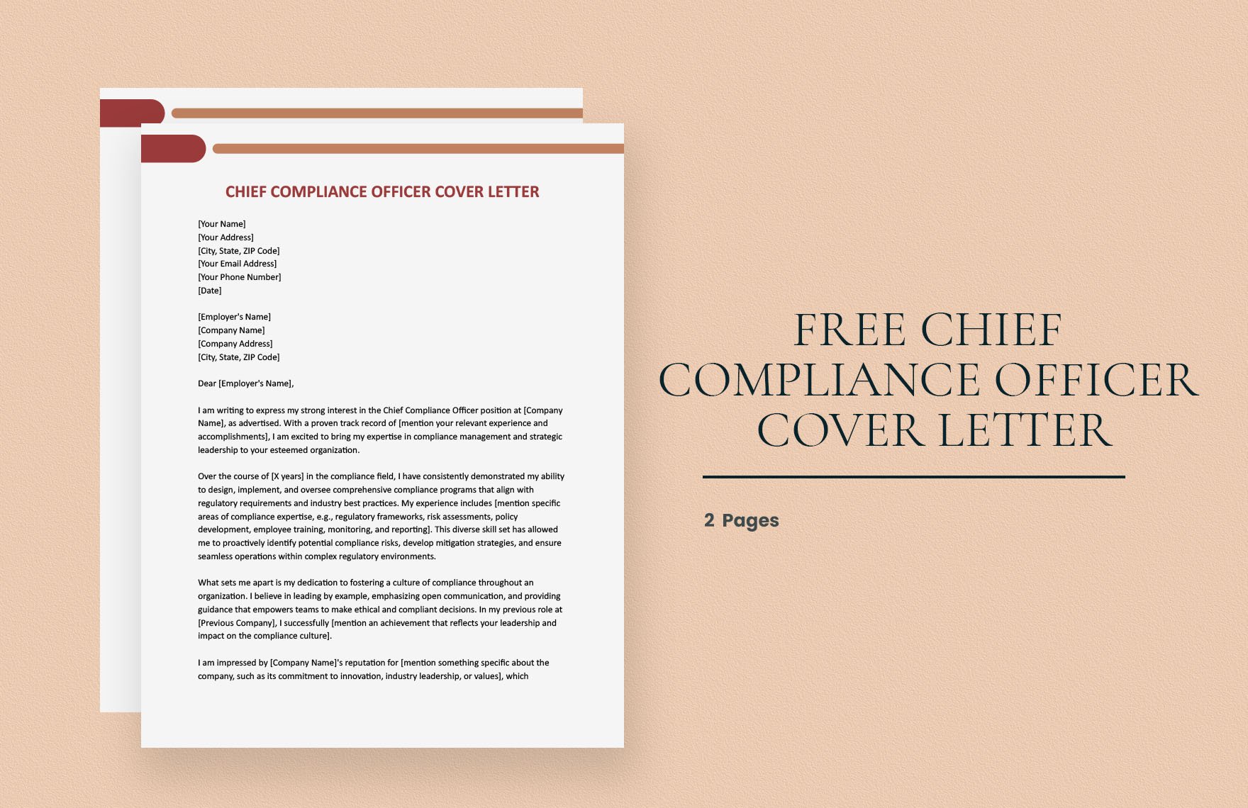 Chief Compliance Officer Cover Letter