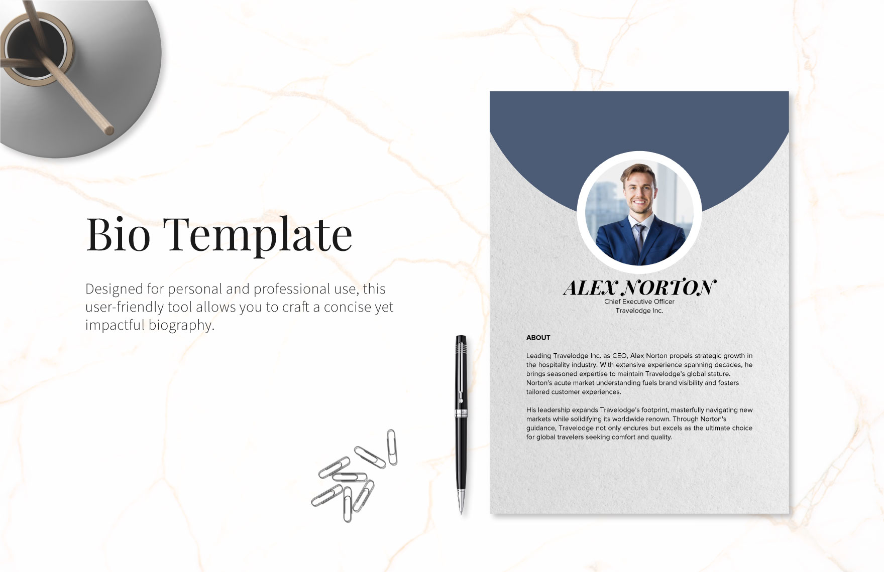 Bio Template In Word Illustrator PNG PSD Download Template
