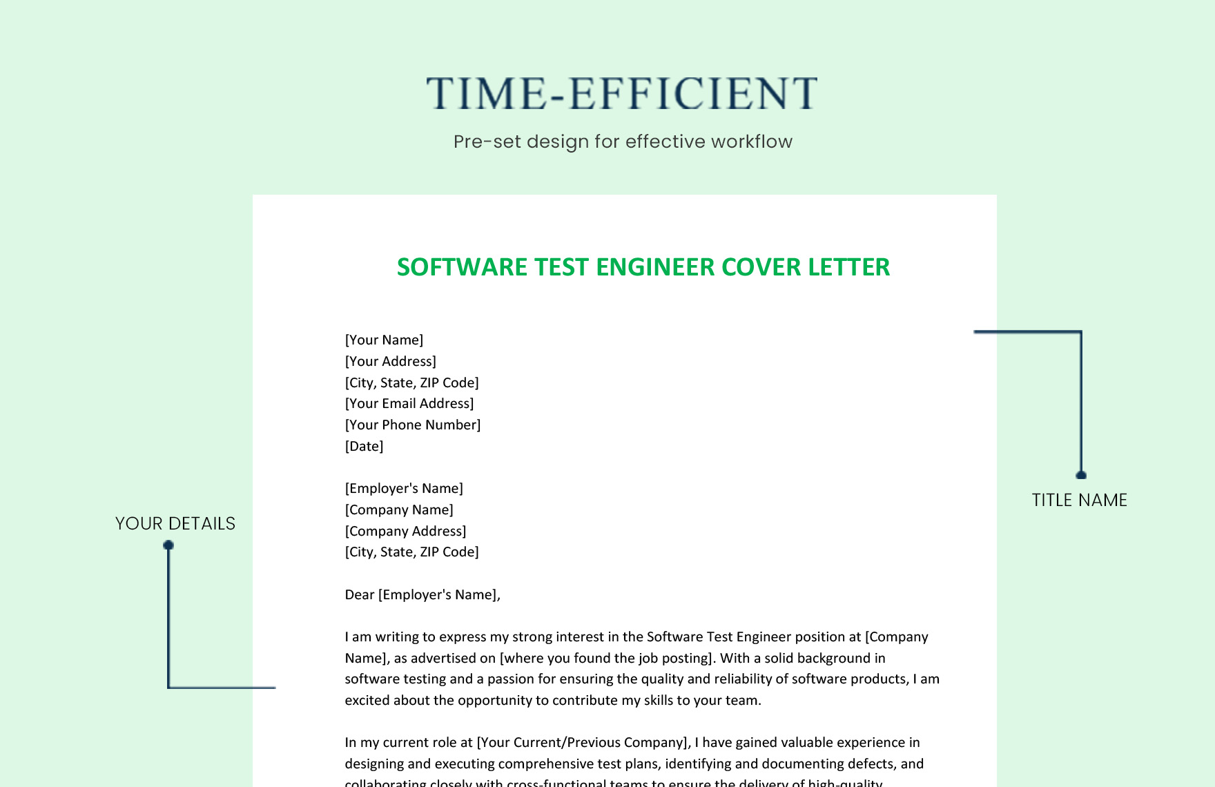 Software Test Engineer Cover Letter