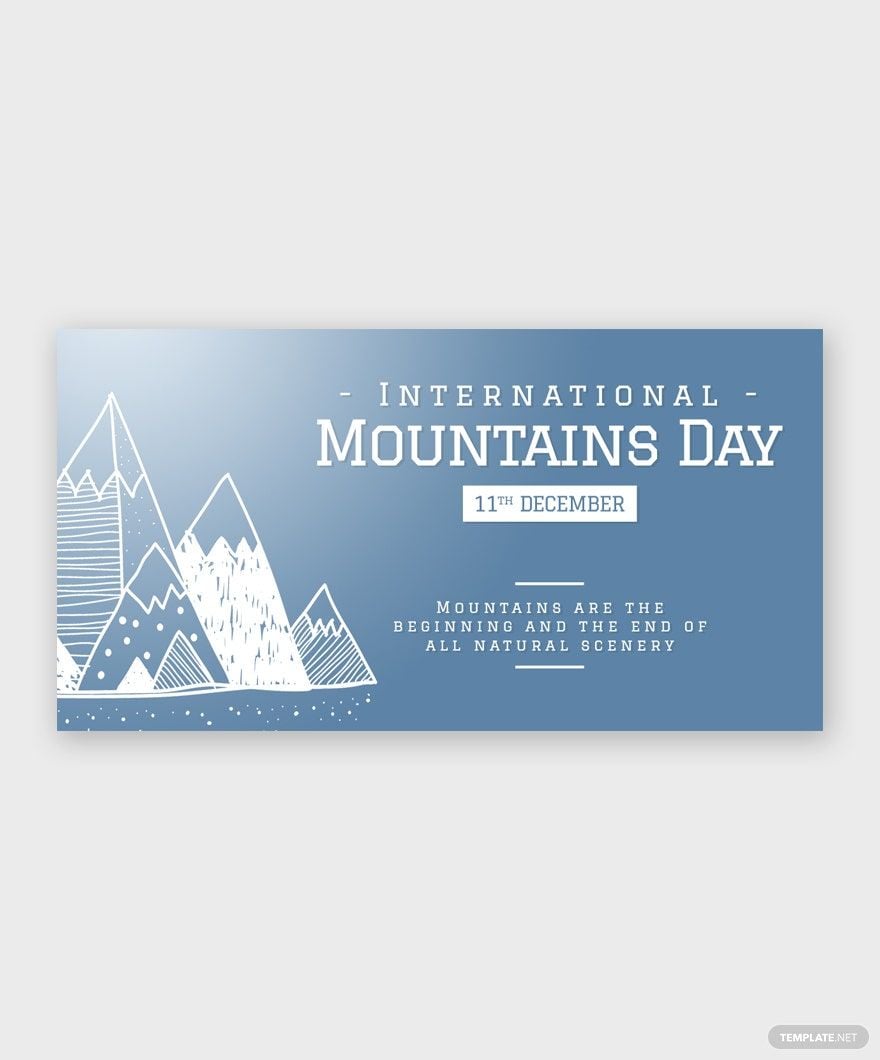 International Mountains Day Facebook Post Template