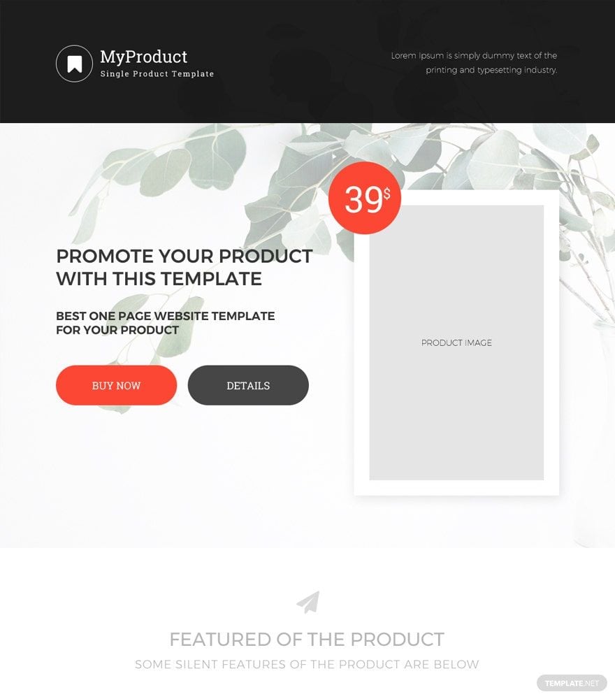 Single Product E-commerce HTML5/CSS3 Website Template