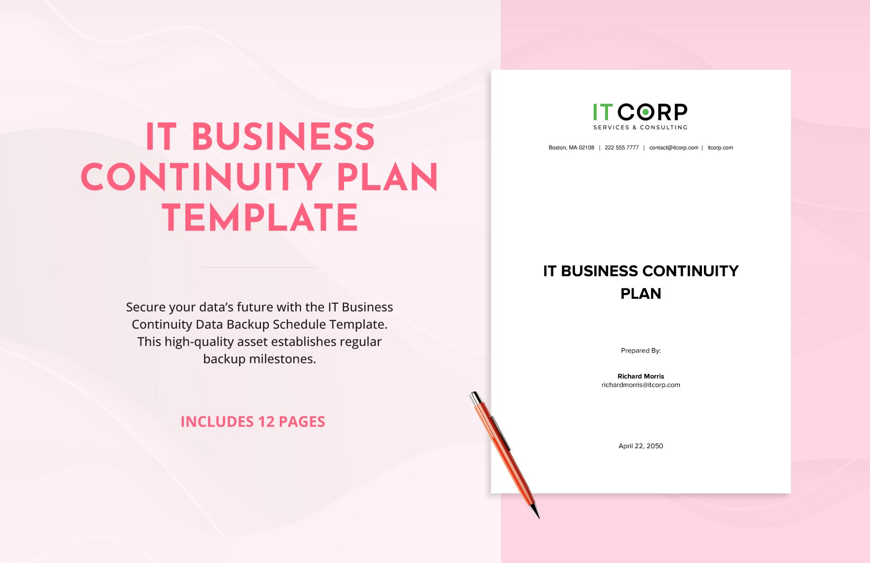 IT Business Continuity Plan Template
