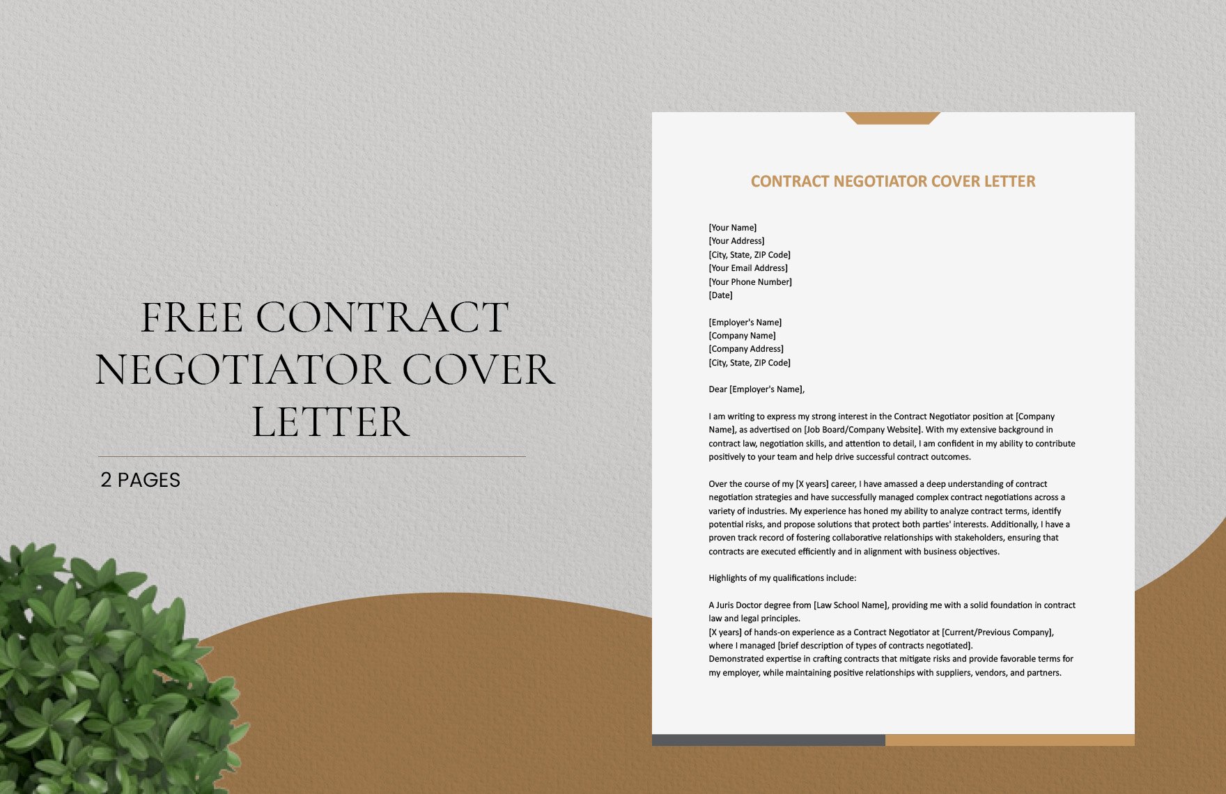 Contract Negotiator Cover Letter