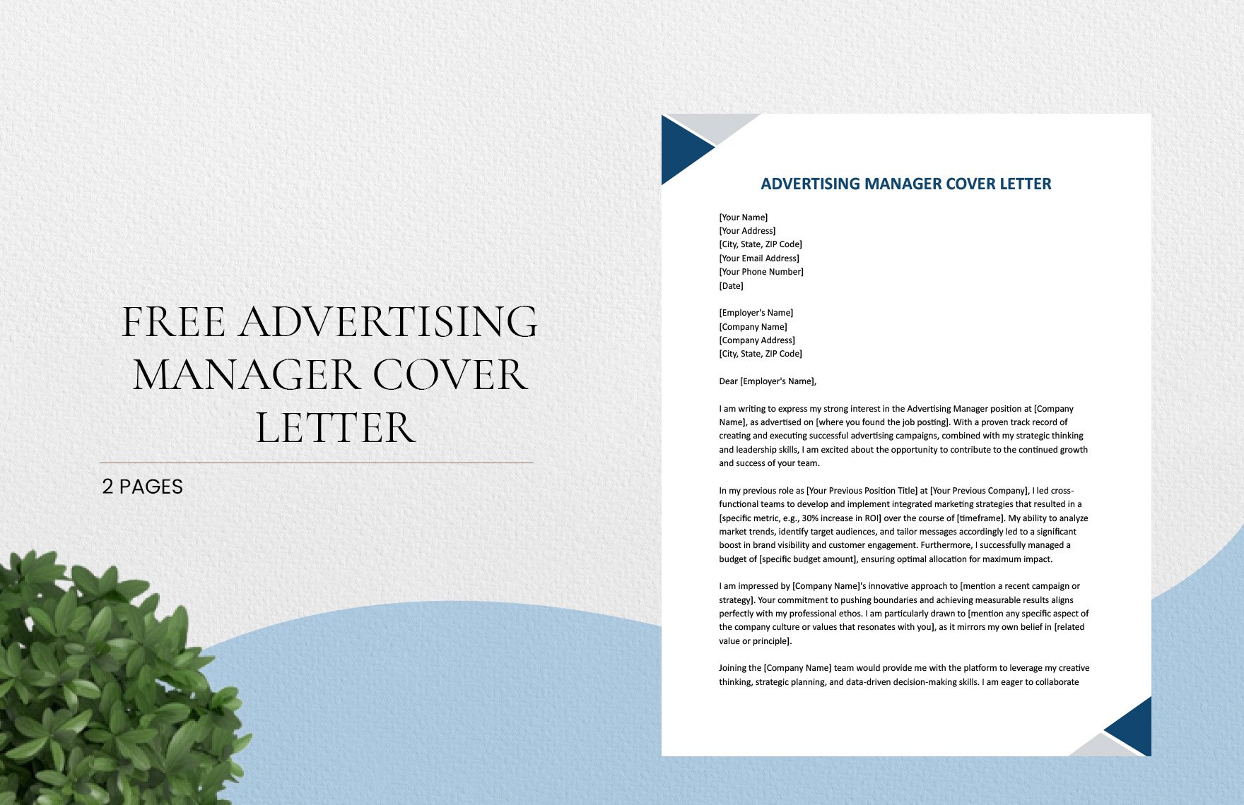 Advertising Manager Cover Letter