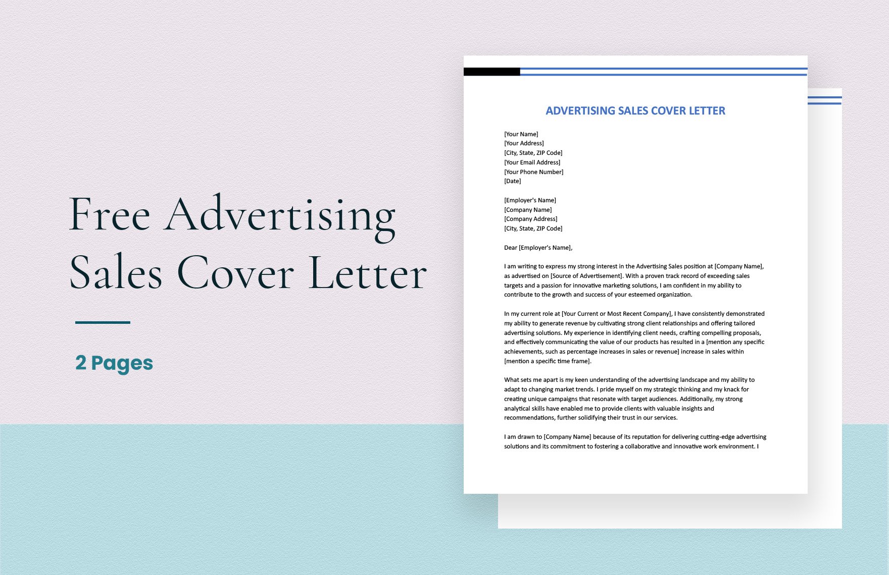 Advertising Sales Cover Letter
