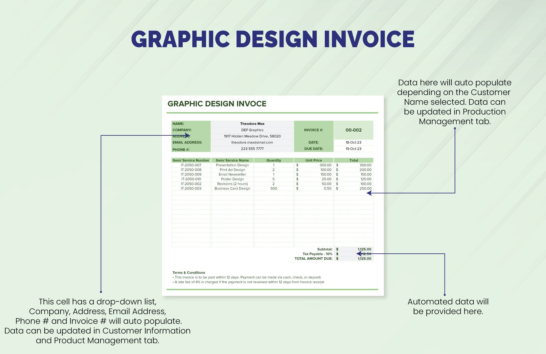 Graphic Design Invoice Template
