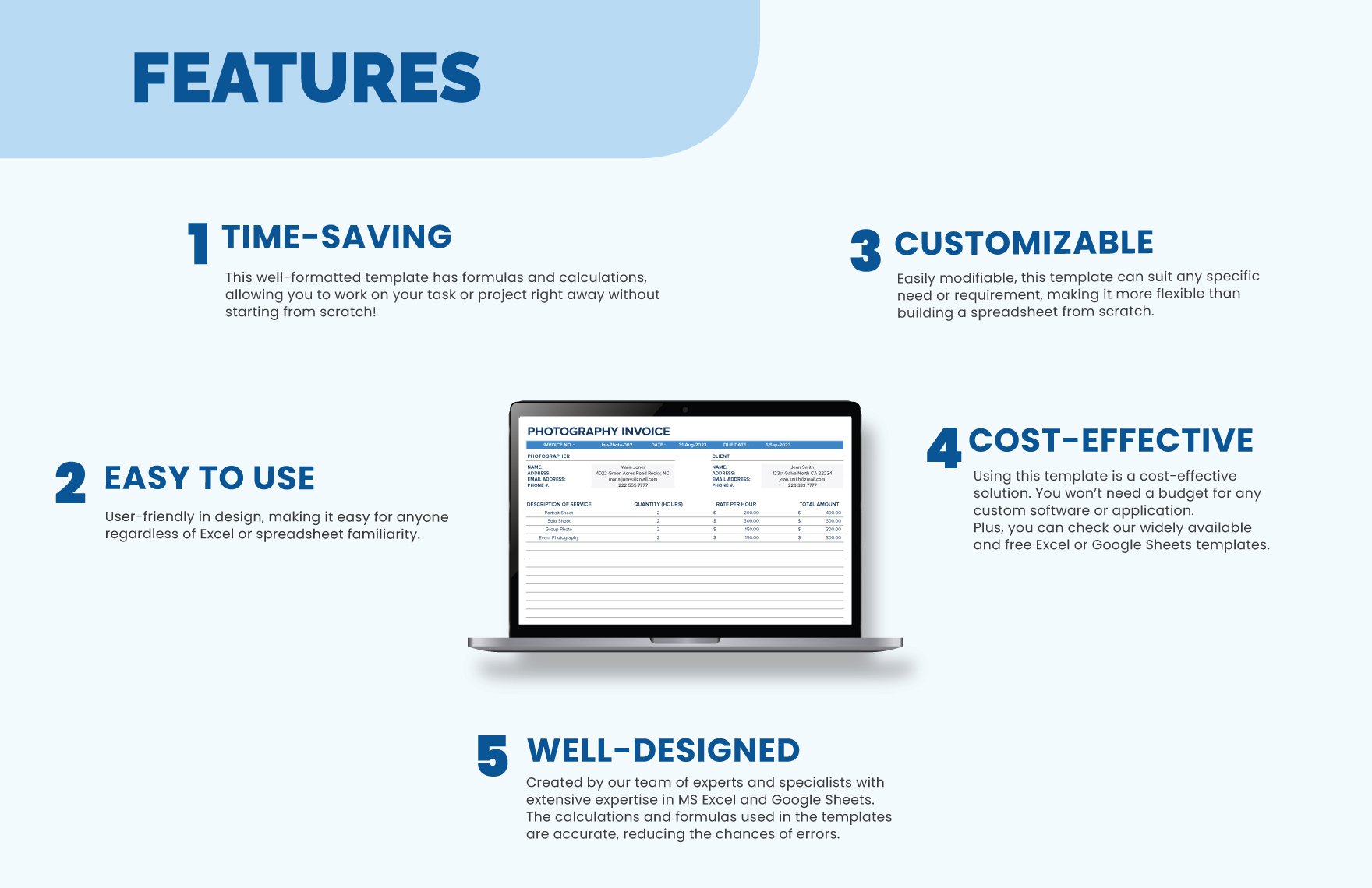 Photography Invoice Template