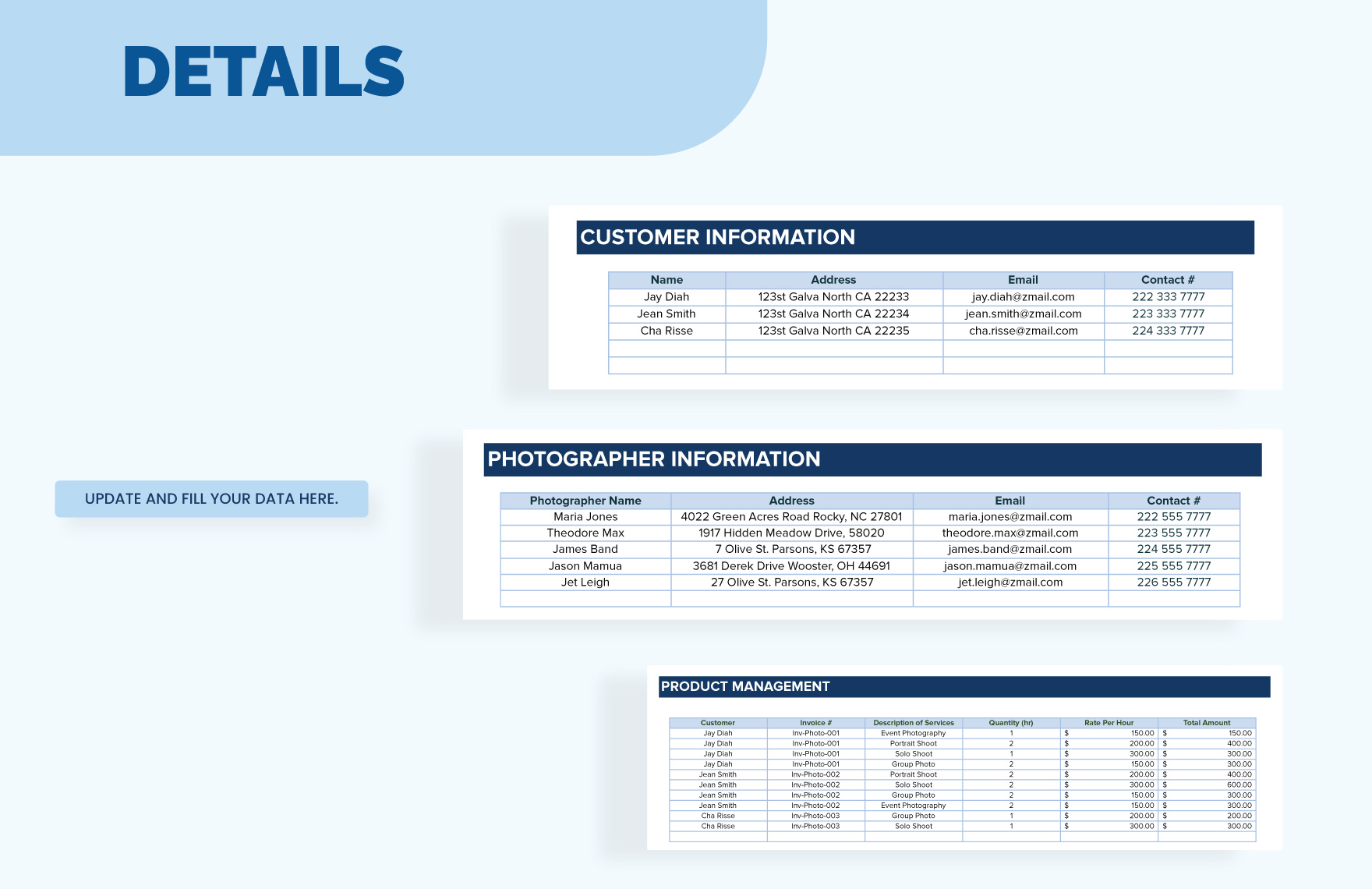 Photography Invoice Template