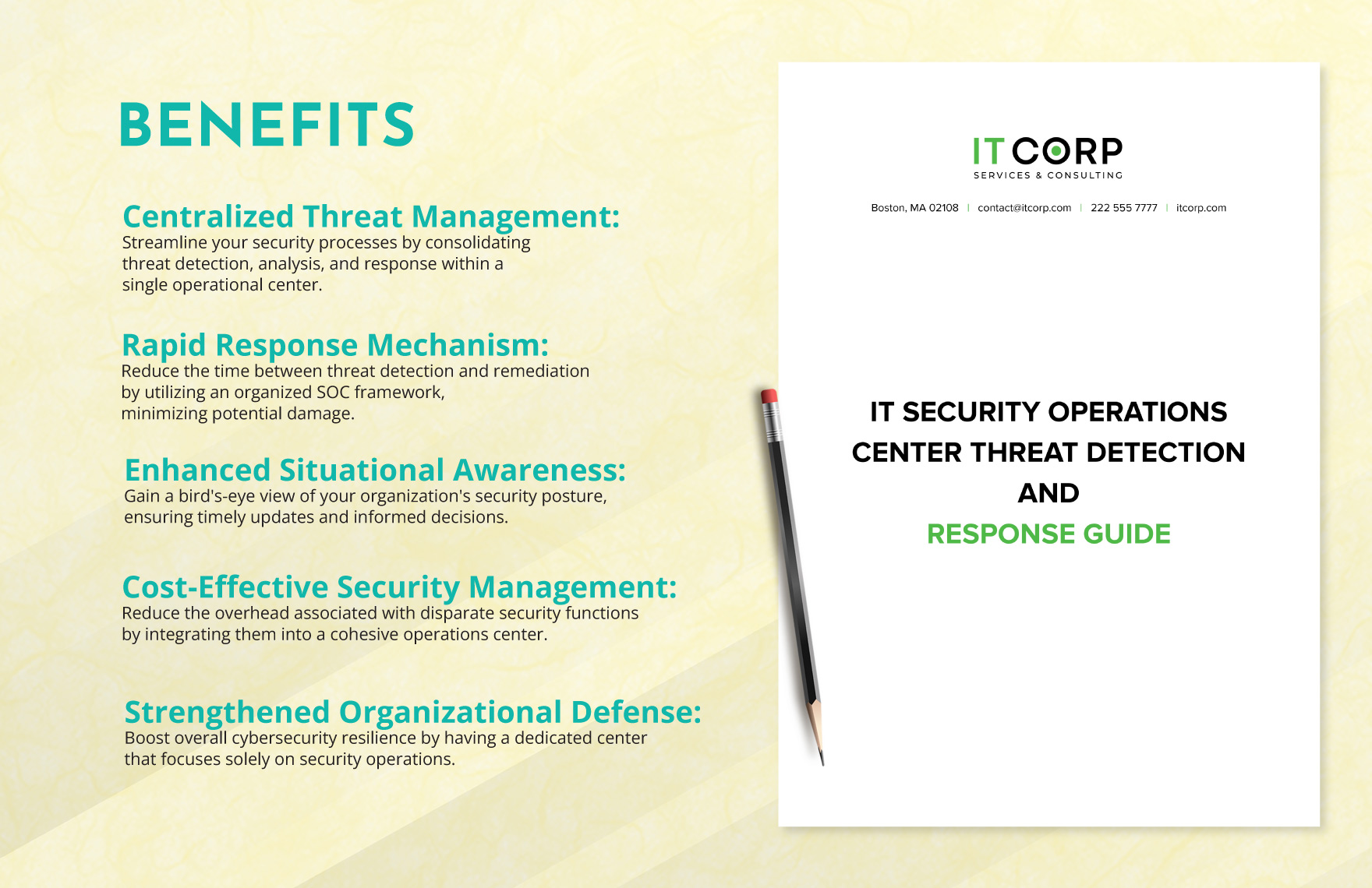 IT Security Operations Center Threat Detection and Response Guide Template