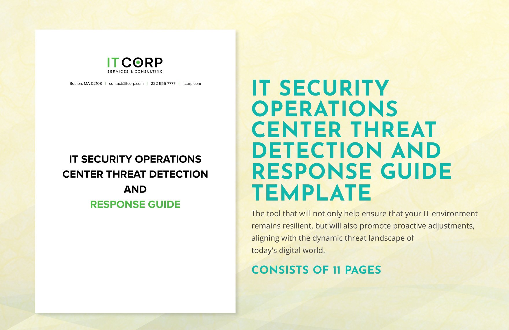 IT Security Operations Center Threat Detection and Response Guide Template