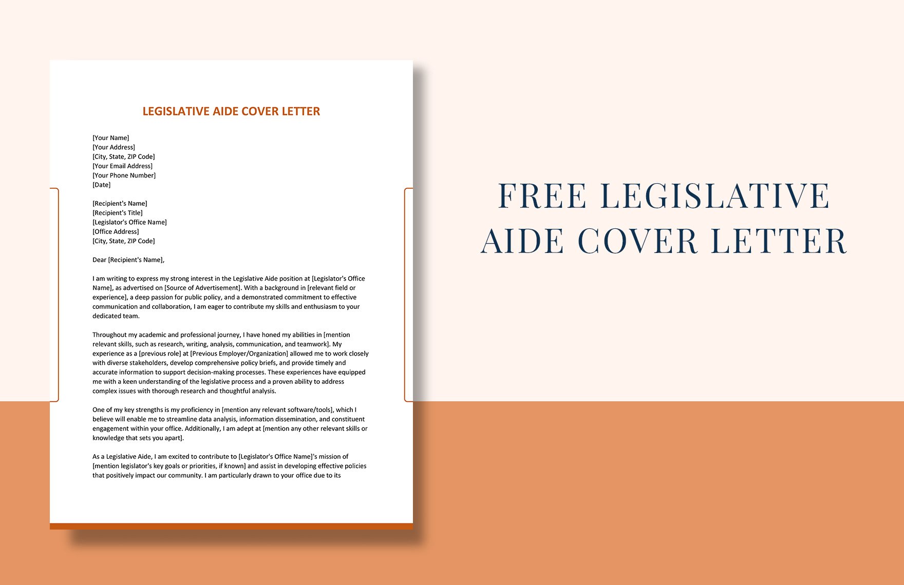 Legislative Aide Cover Letter in Word, Google Docs, Apple Pages