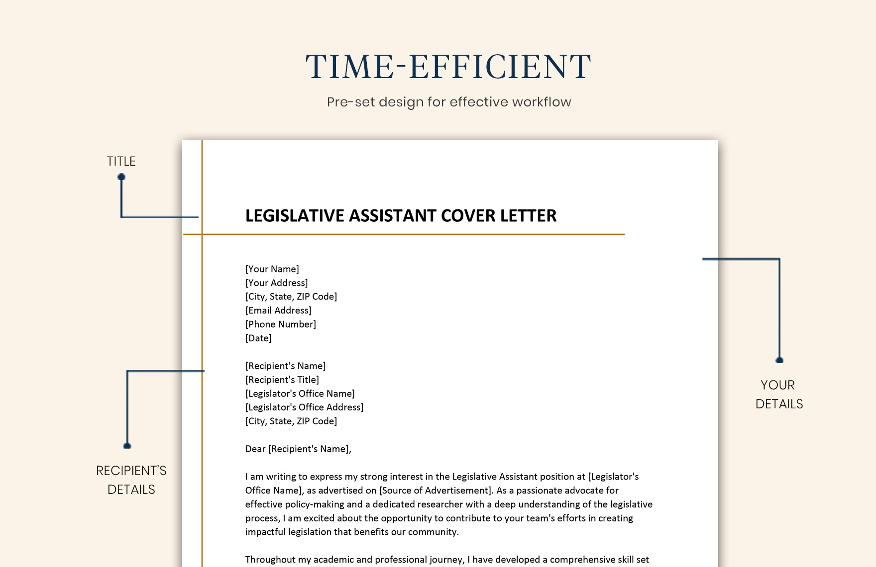 Legislative Assistant Cover Letter