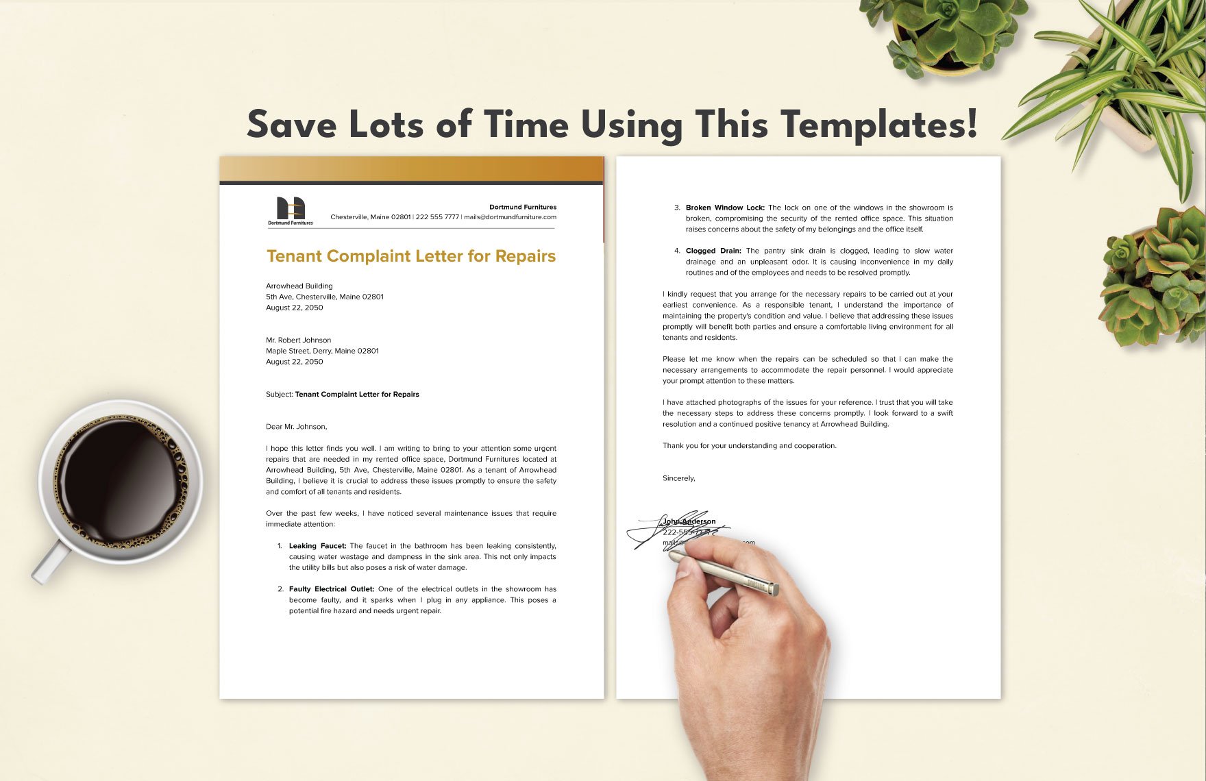 Tenant Complaint Letter Template for Repairs