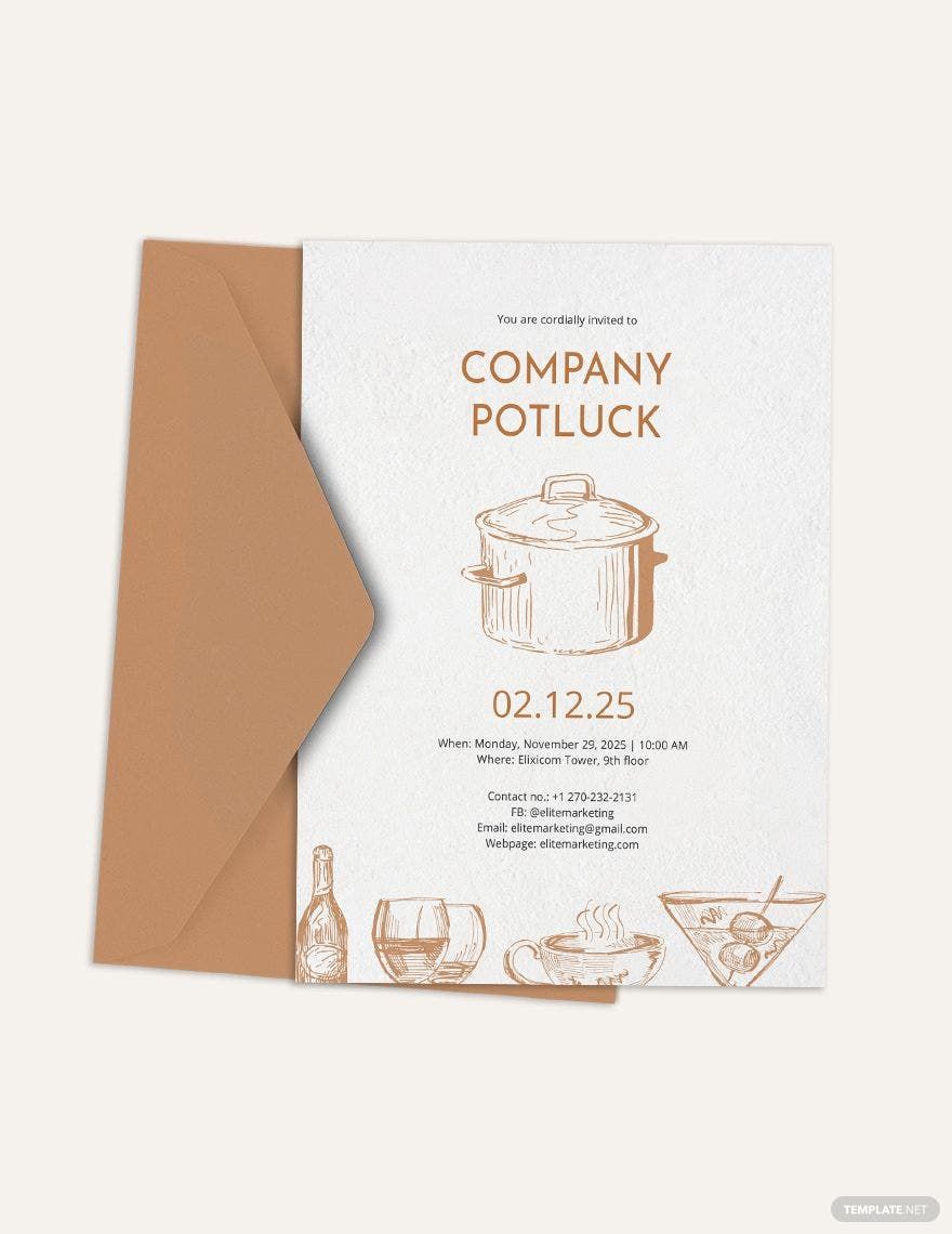 Potluck Invitation template