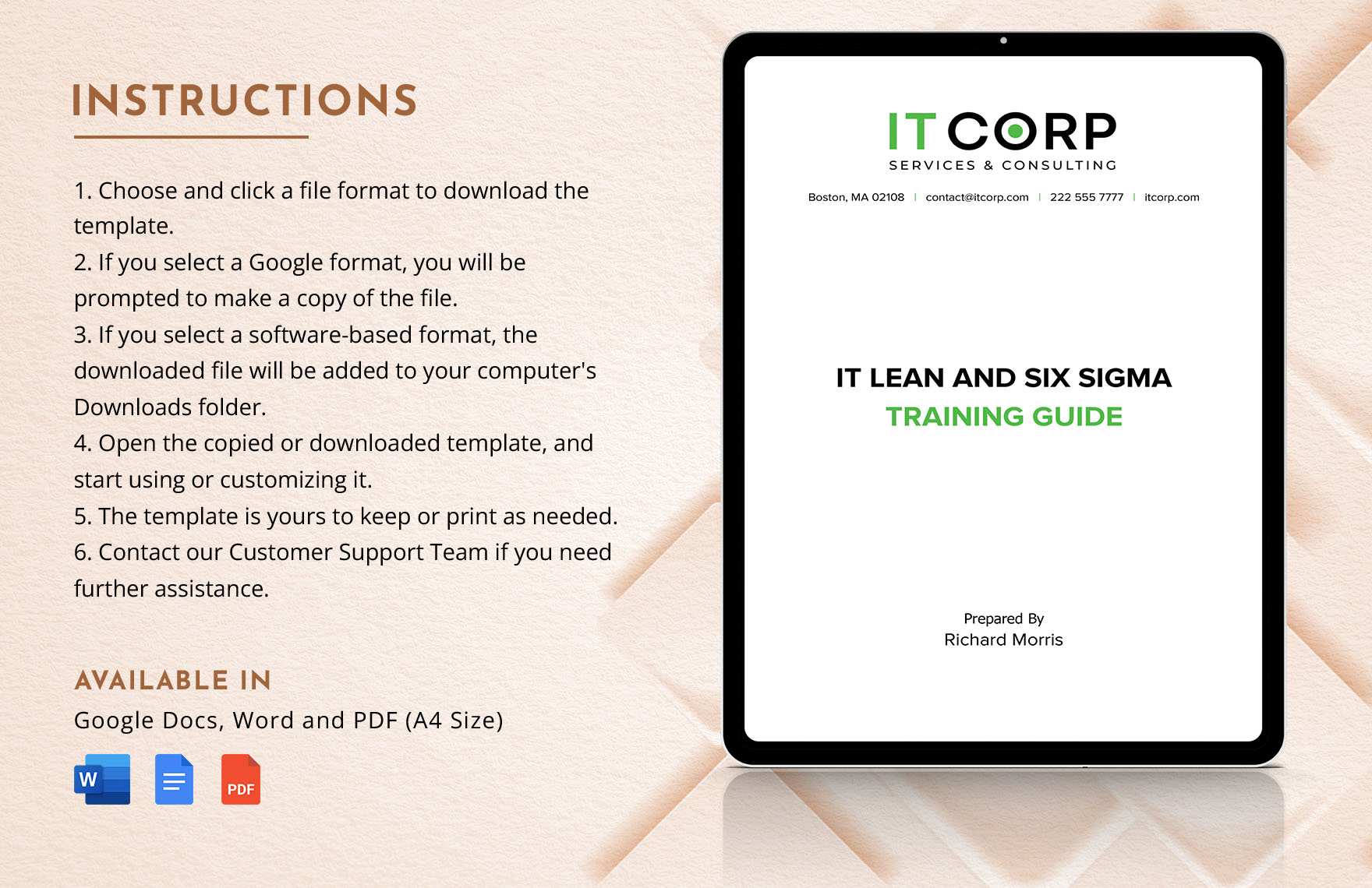 IT Lean and Six Sigma Training Guide Template
