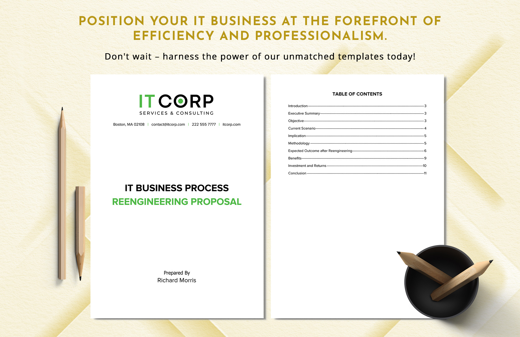 IT Business Process Reengineering Proposal Template