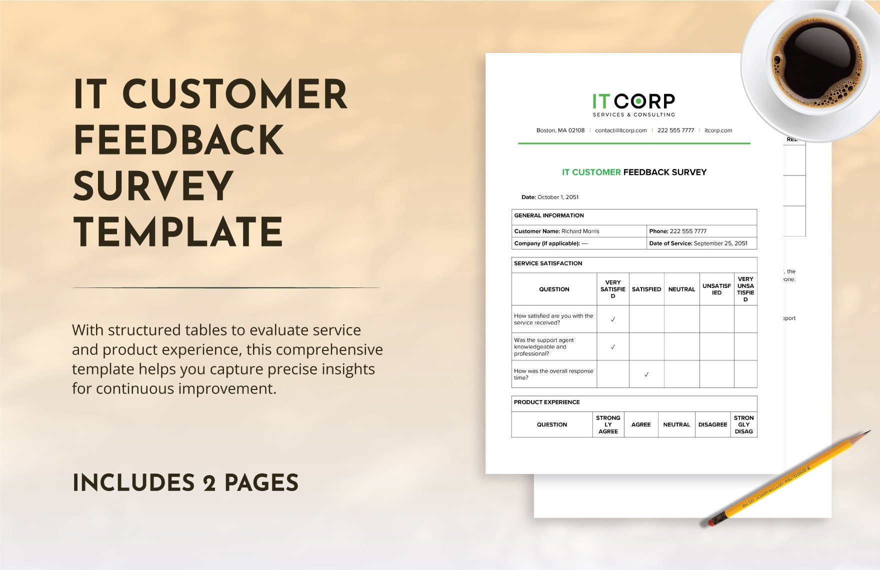 IT Customer Feedback Survey Template