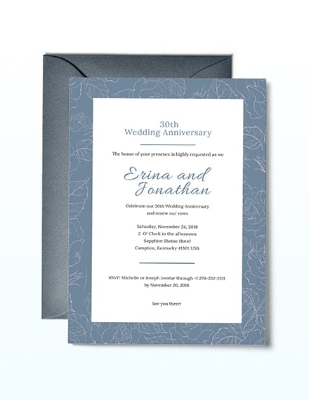 Wedding Anniversary Invitation Card Template Download 108