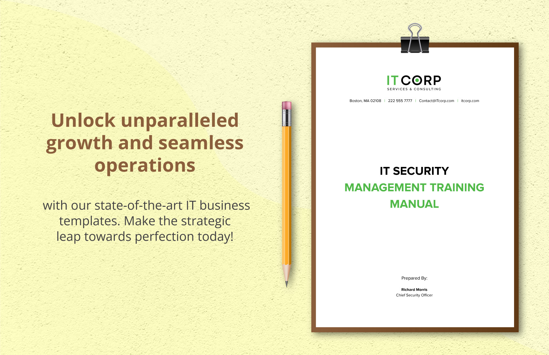 IT Security Management Training Manual Template