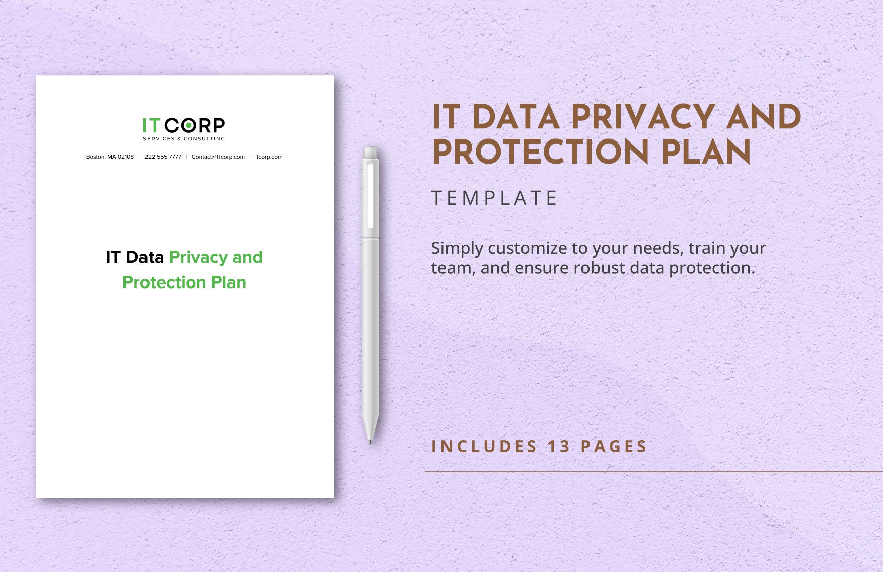 IT Data Privacy and Protection Plan Template