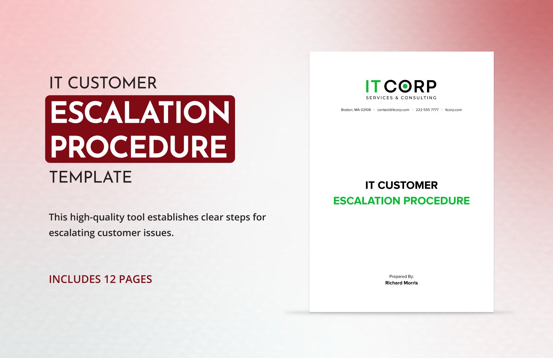 IT Customer Escalation Procedure Template