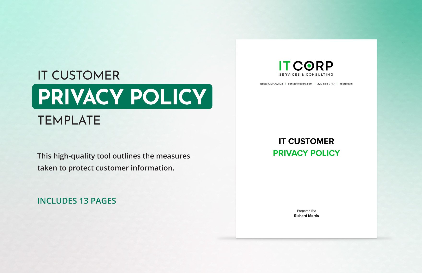 IT Customer Privacy Policy Template