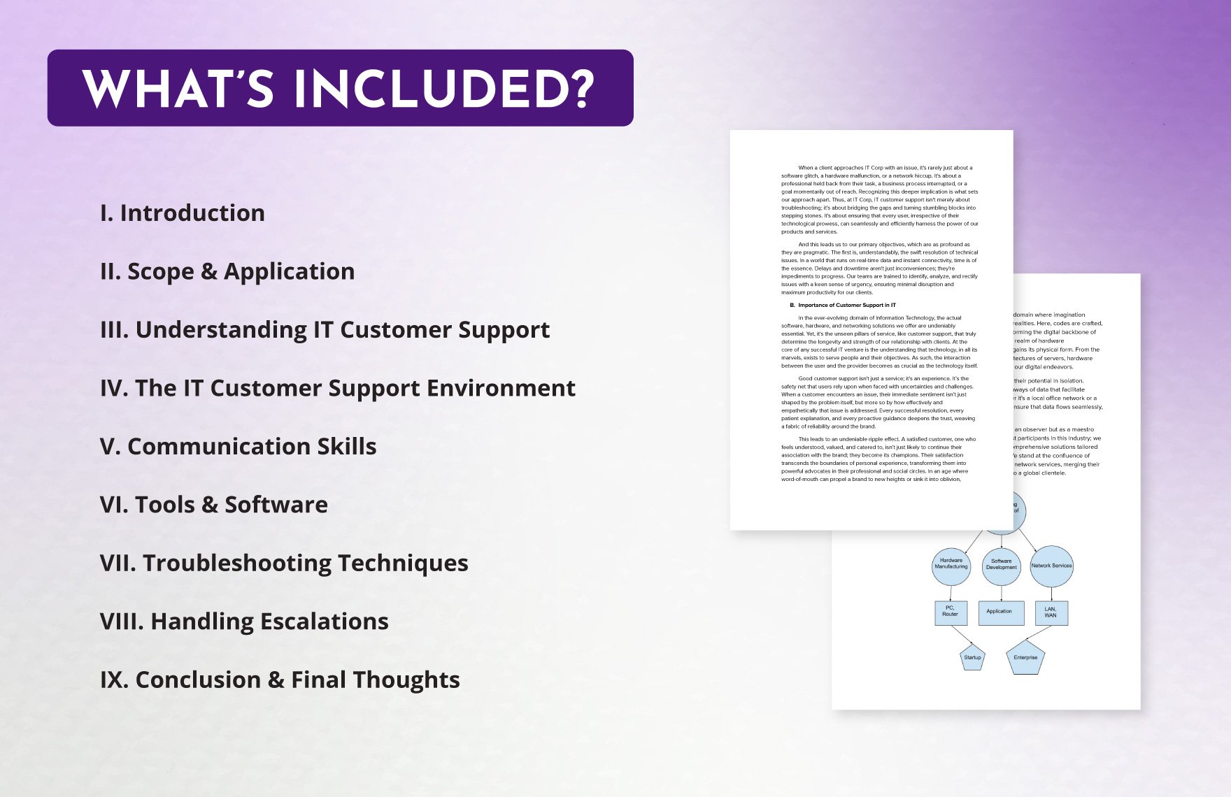 IT Customer Support Training Manual Template