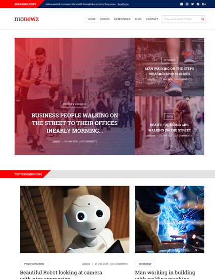 Free News HTML5/CSS3 Website Template