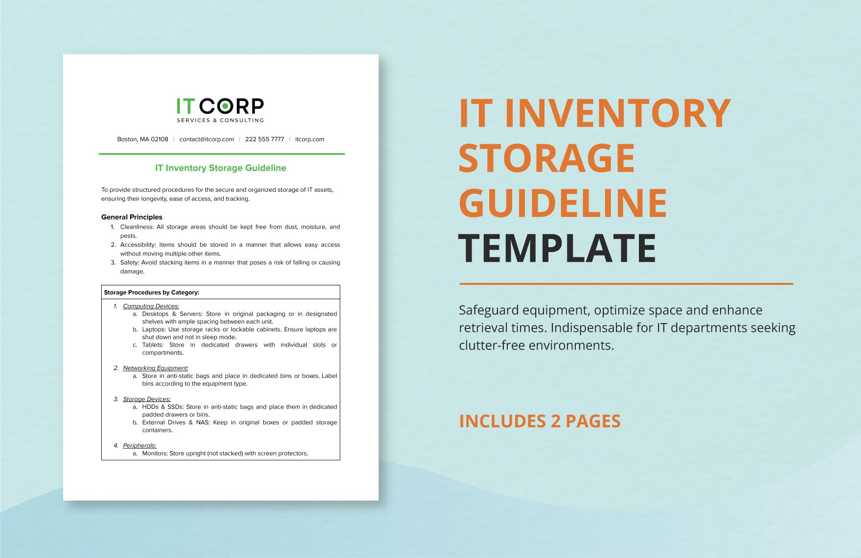 IT Inventory Storage Guideline Template