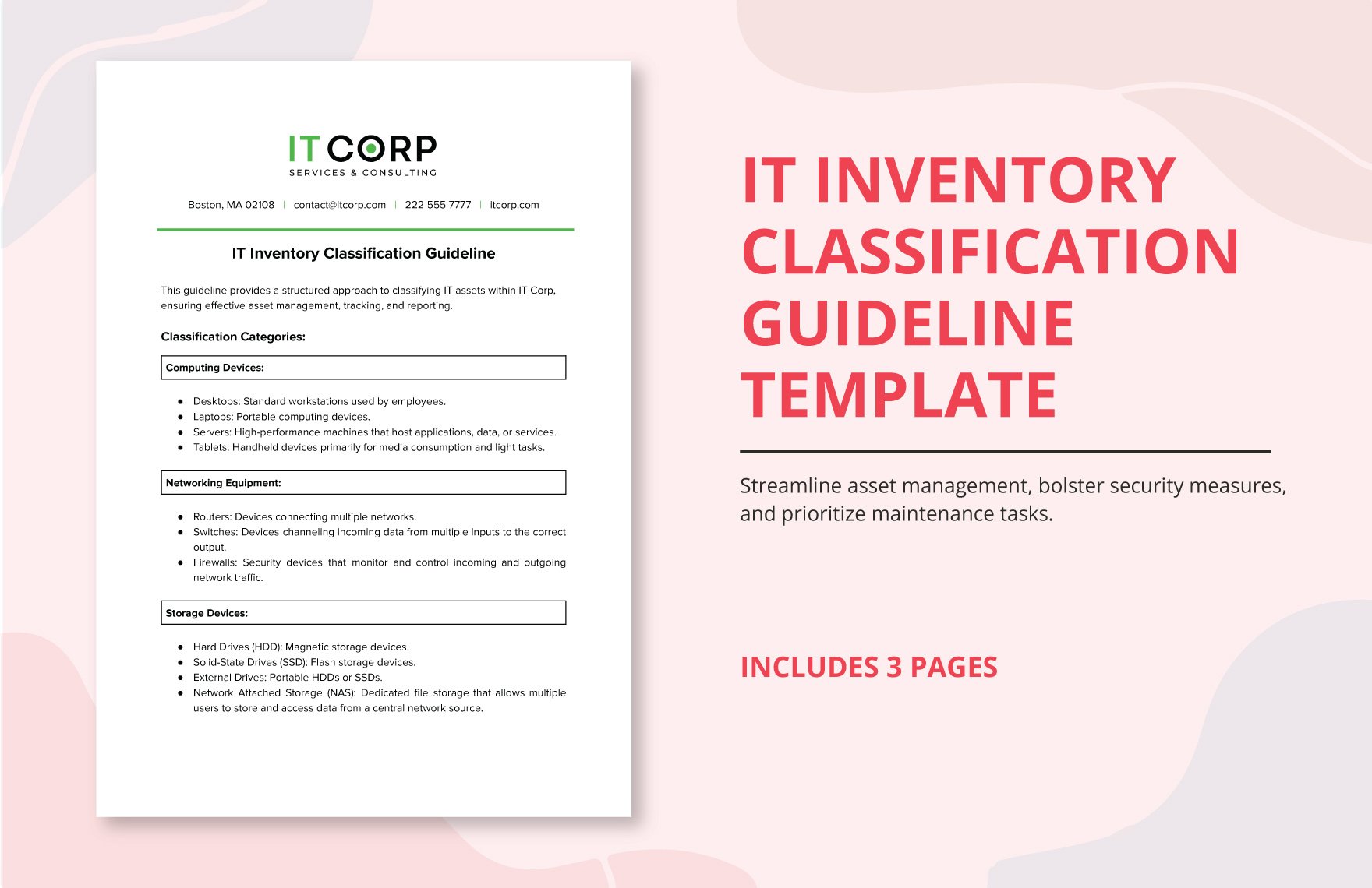 IT Inventory Classification Guideline Template