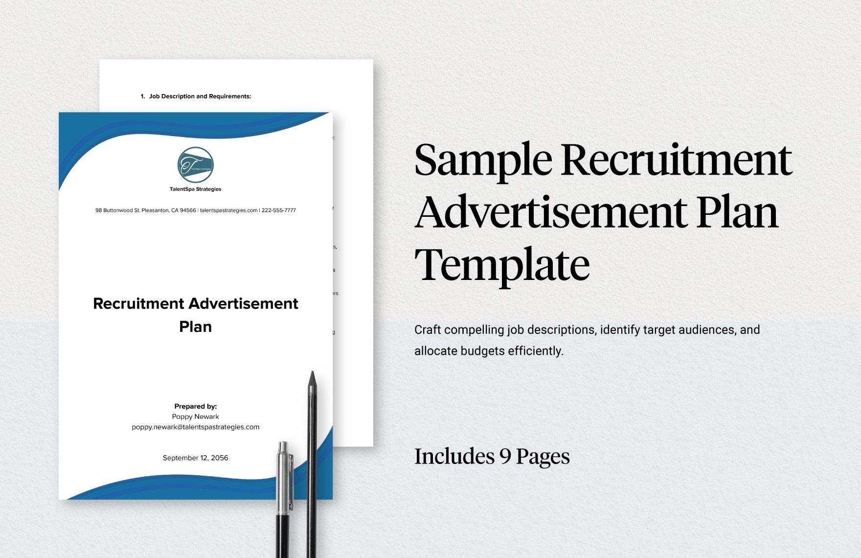 Sample Recruitment Advertisement Plan Template