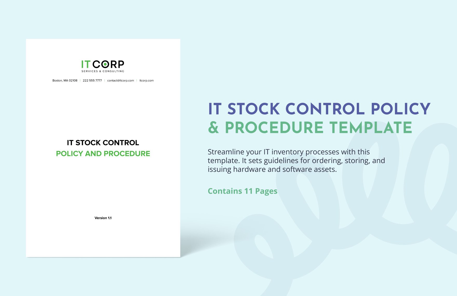 IT Stock Control Policy & Procedure Template