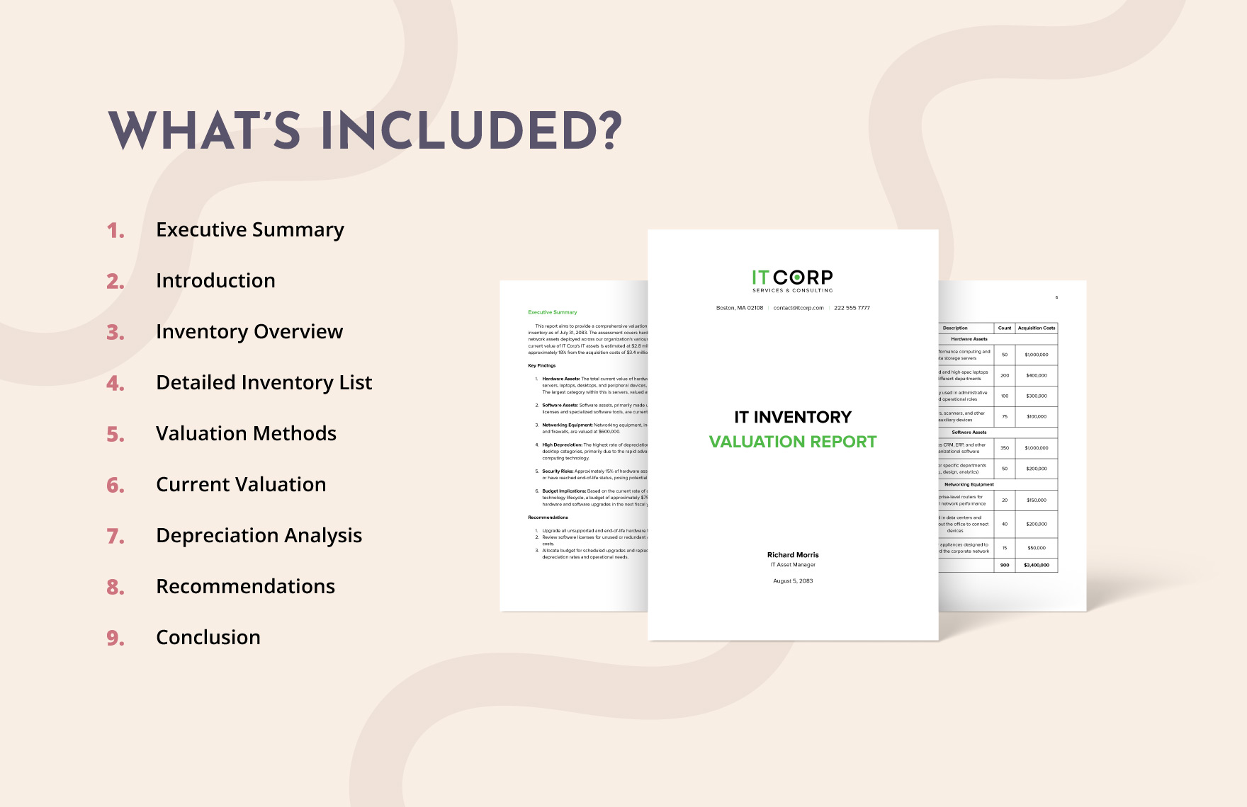 IT Inventory Valuation Report Template